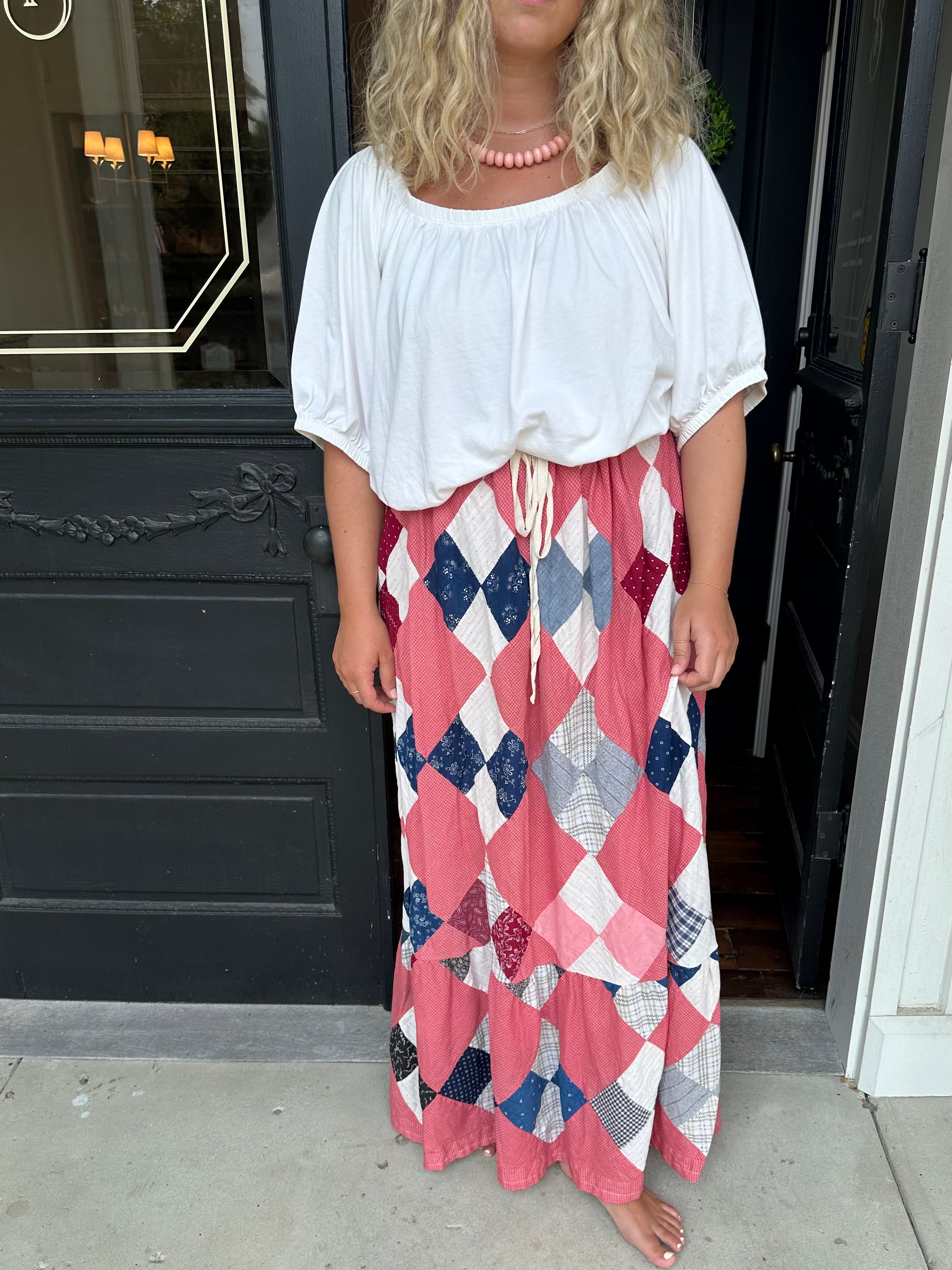 Four Square Quilt Top Skirt