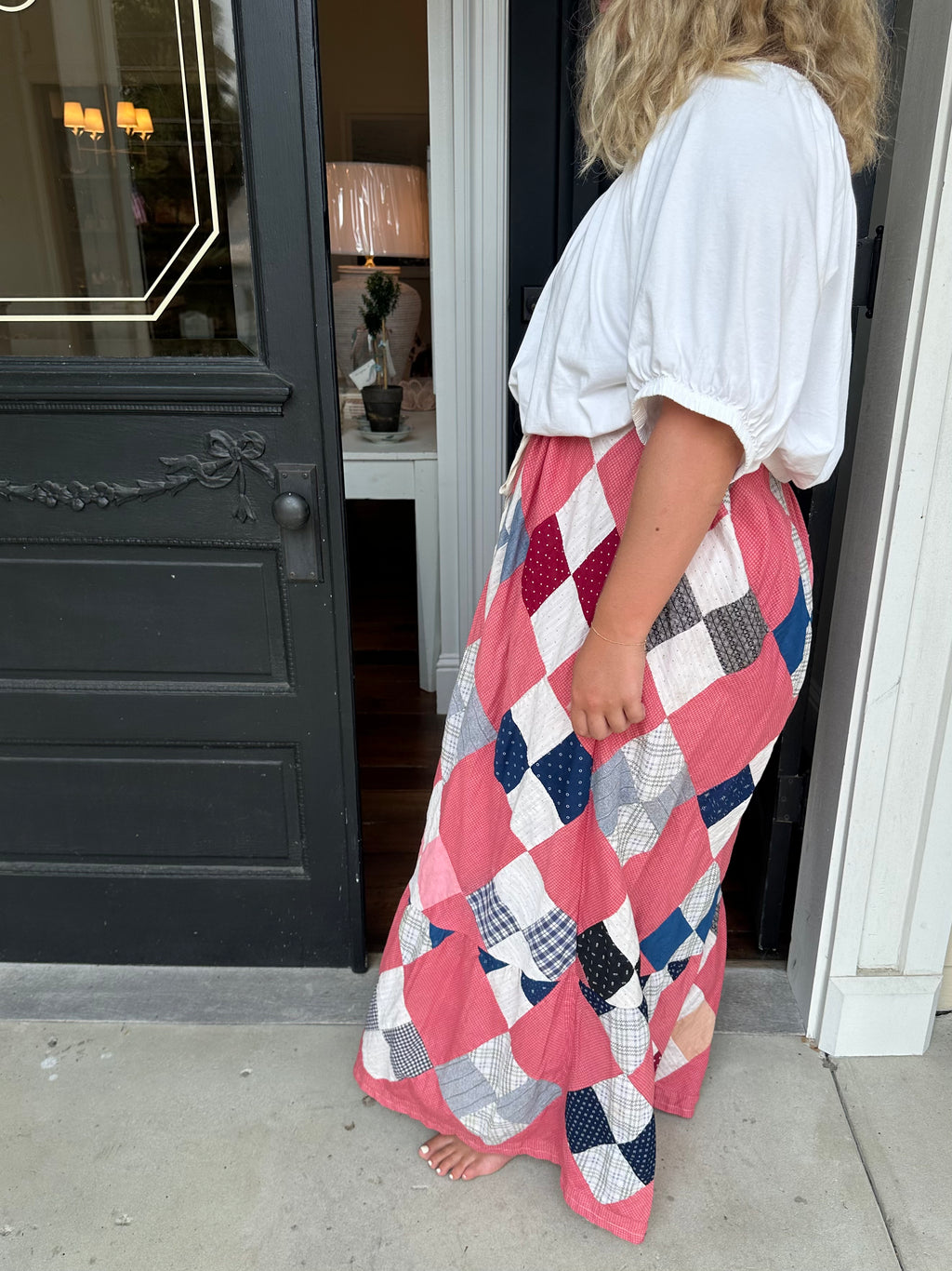Four Square Quilt Top Skirt