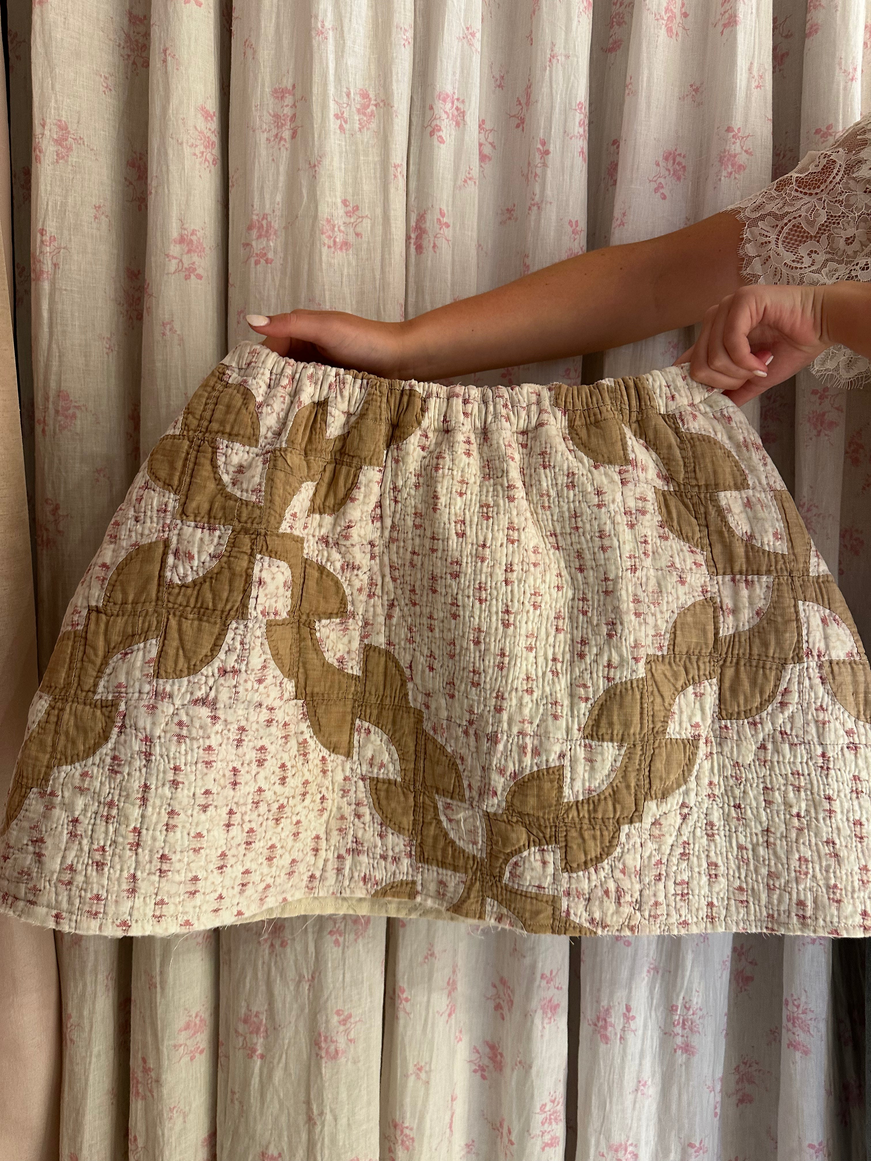 Drunkard's Path Quilt Skirt