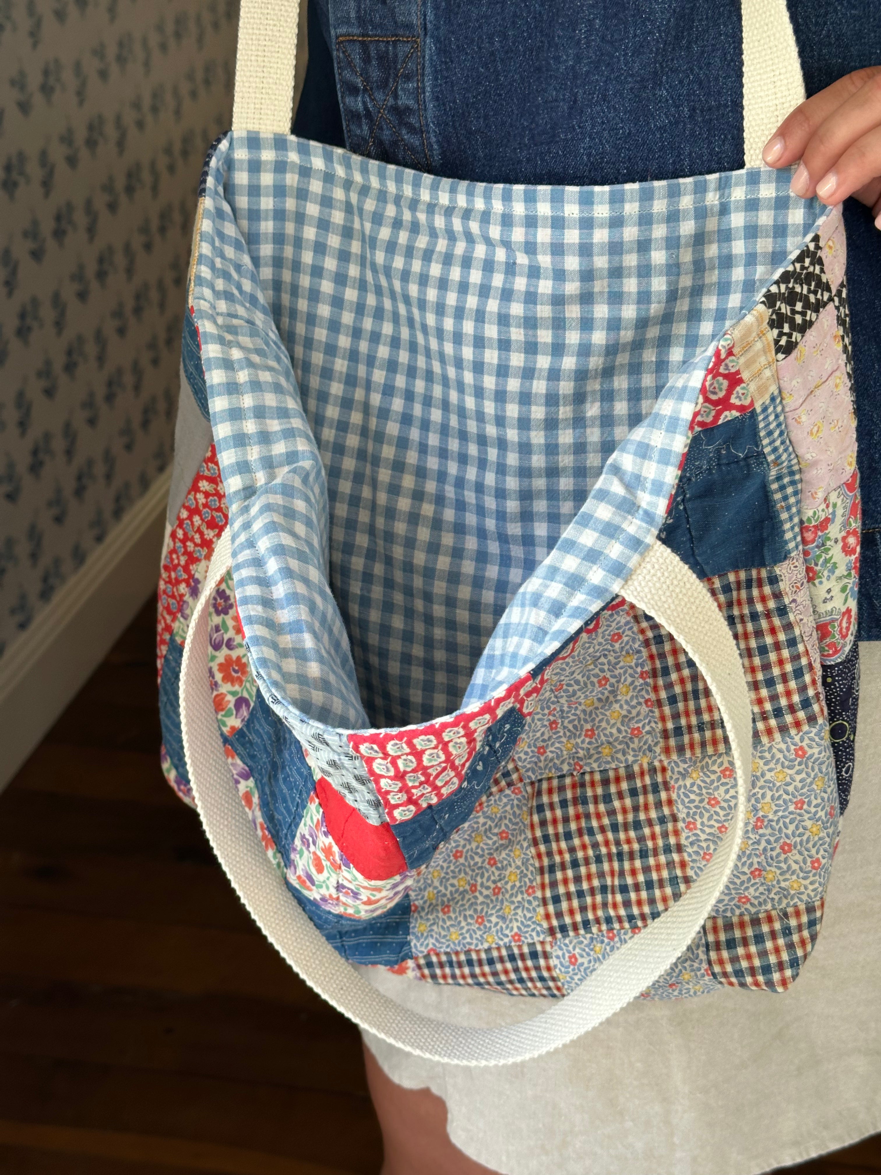 Nine Patch Quilt Tote & Pouch Set
