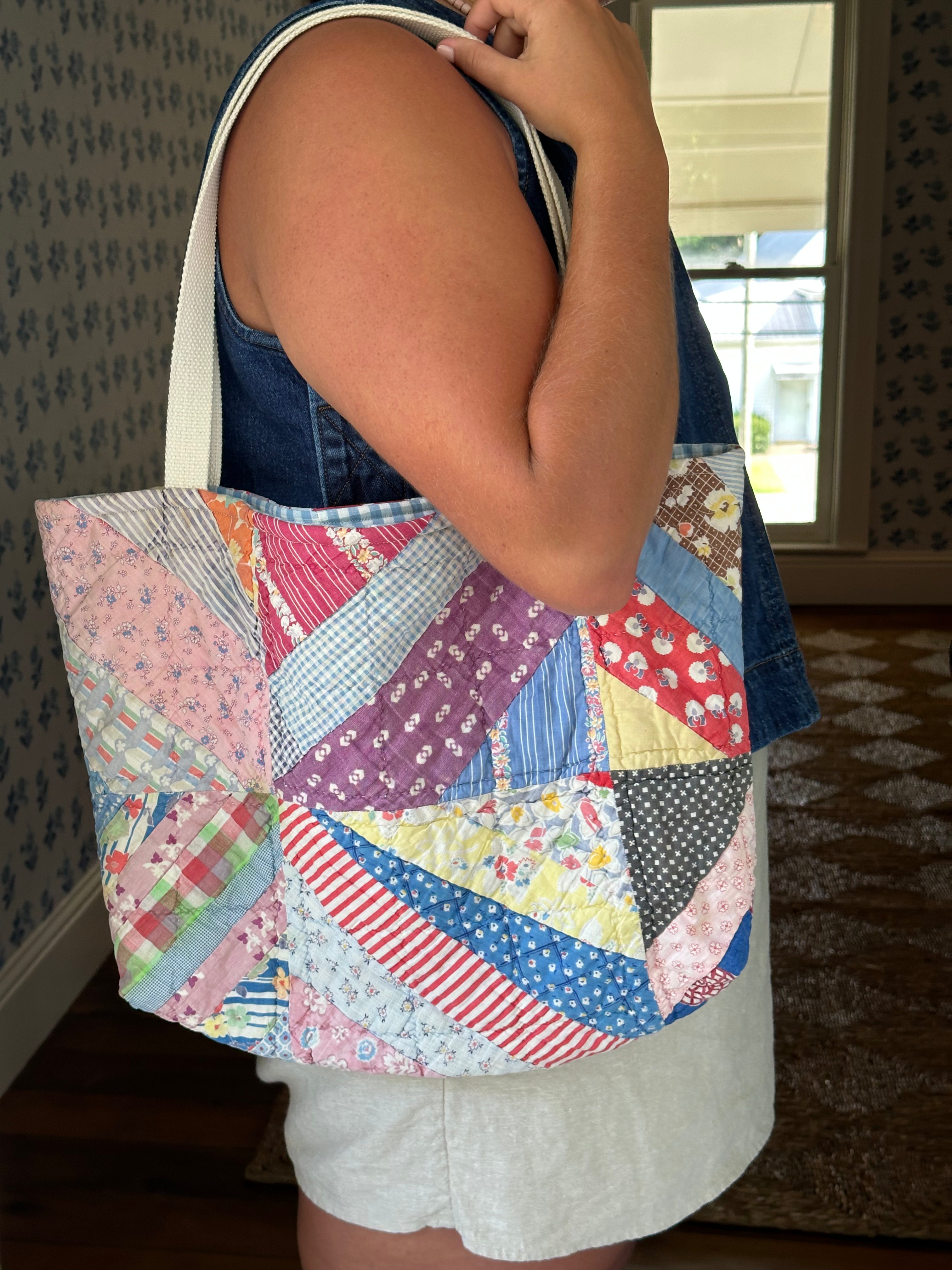 Crazy Quilt Tote & Pouch Set