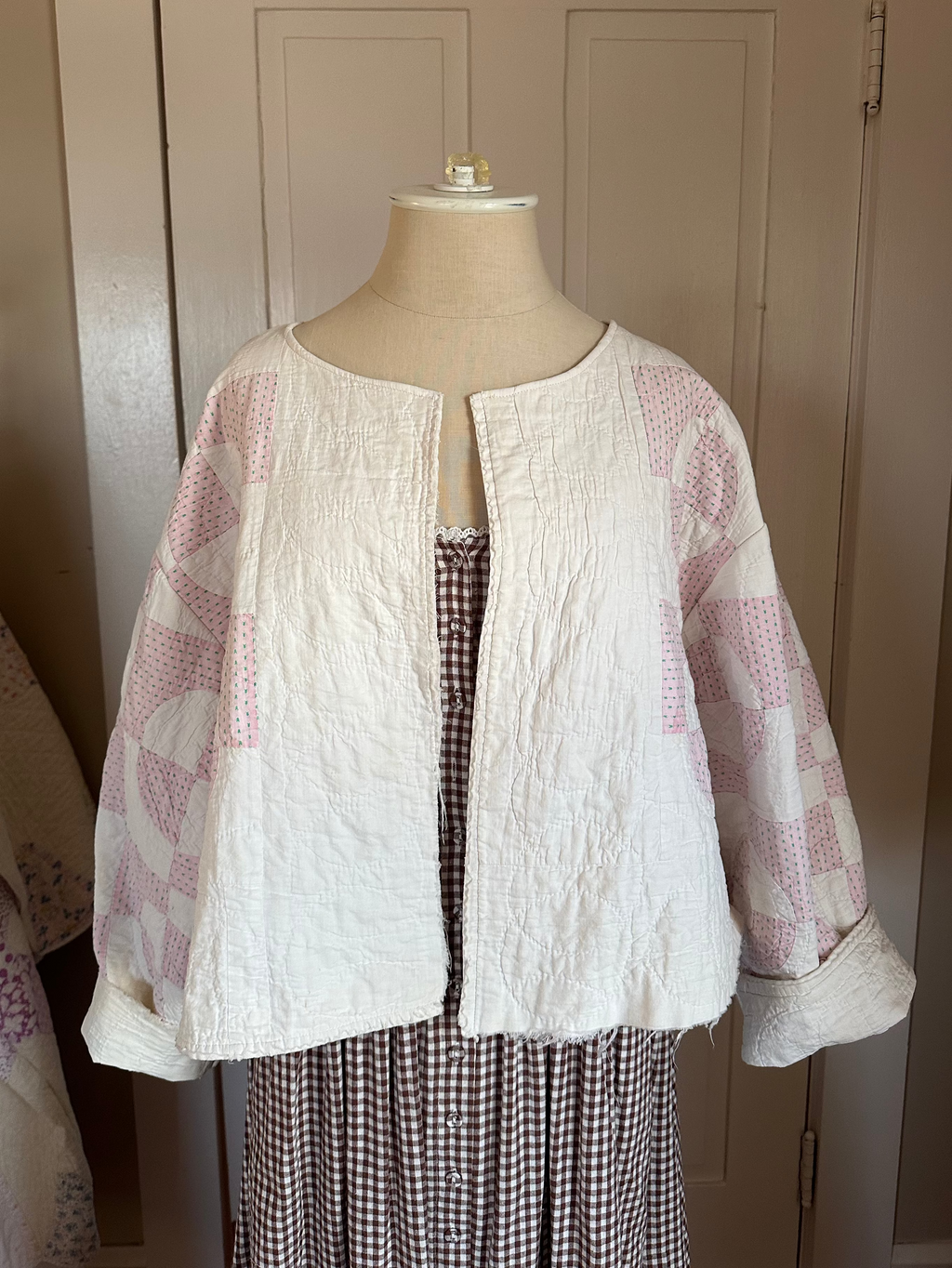 Cropped Circle Quilt Jacket