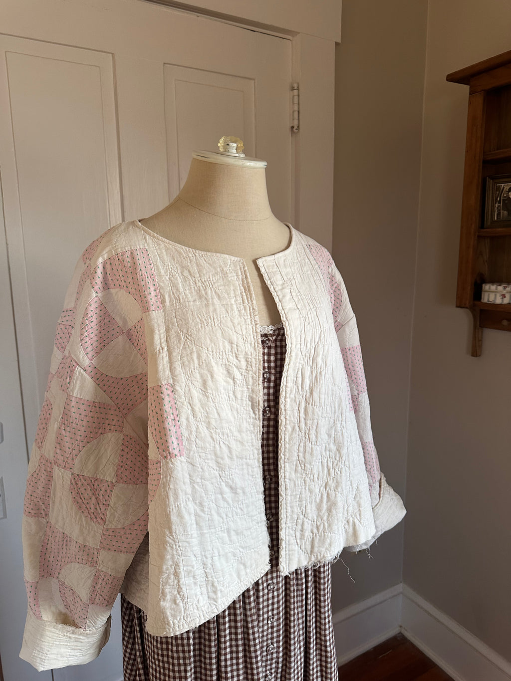 Cropped Circle Quilt Jacket