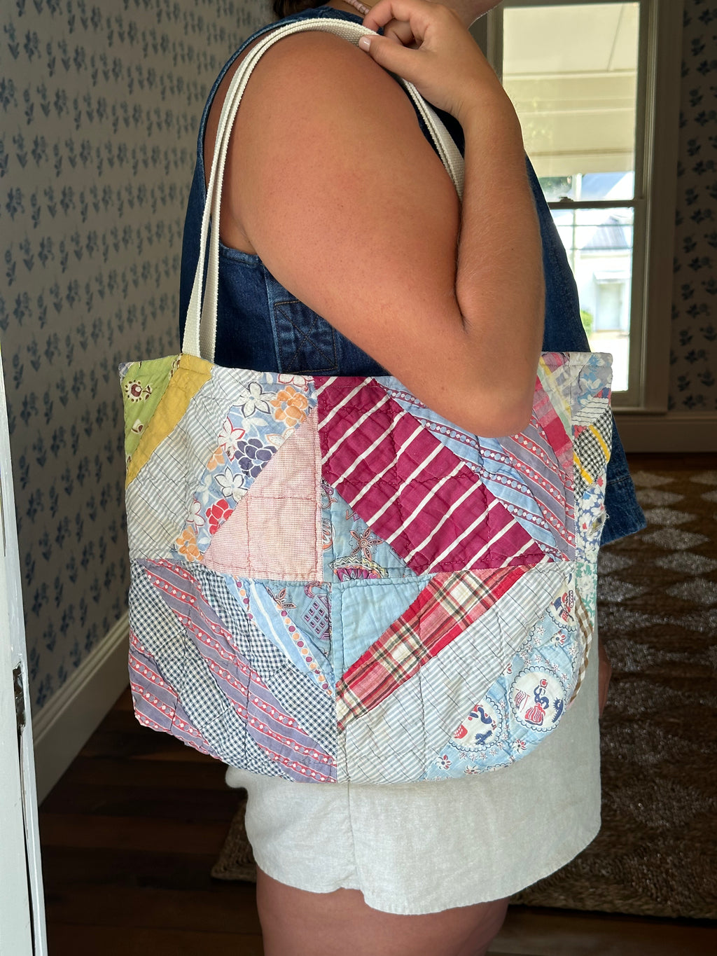 Crazy Quilt Tote & Pouch Set