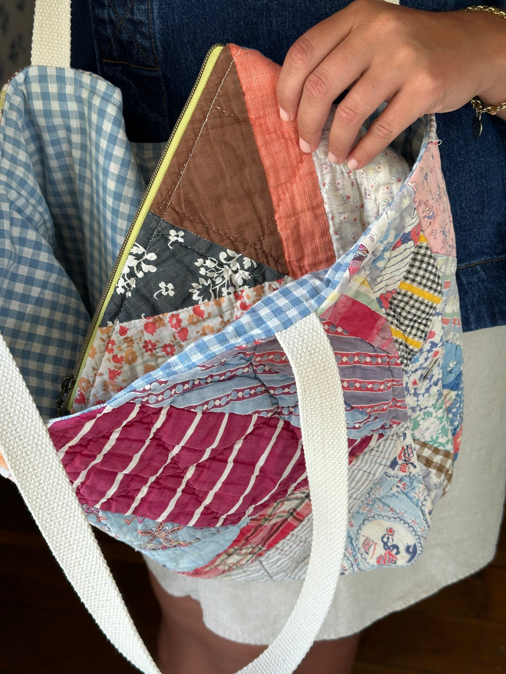 Crazy Quilt Tote & Pouch Set