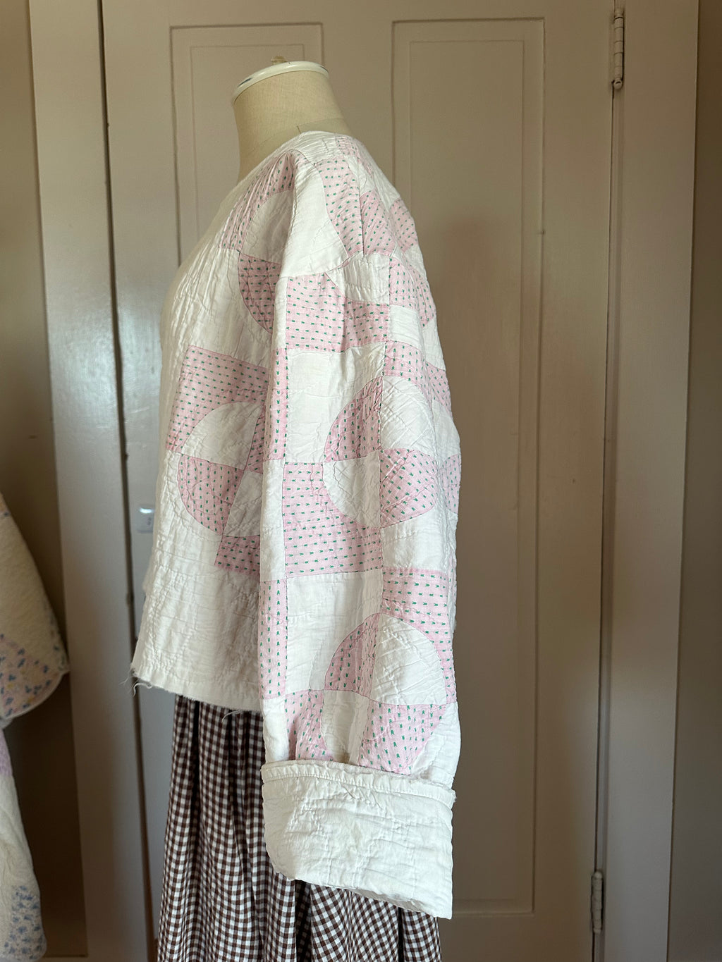 Cropped Circle Quilt Jacket