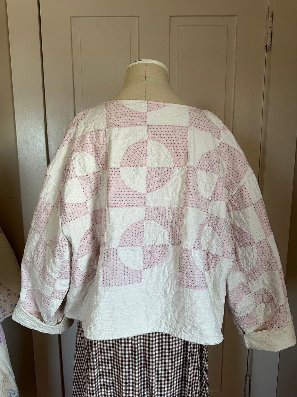 Cropped Circle Quilt Jacket