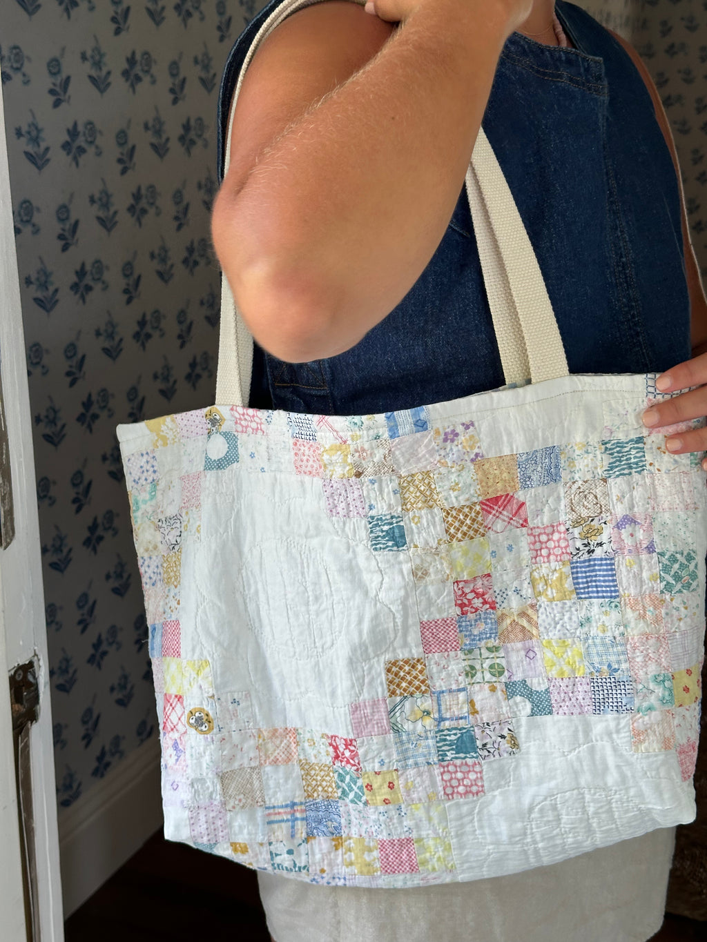 Irish Chain Quilt Tote & Pouch Set