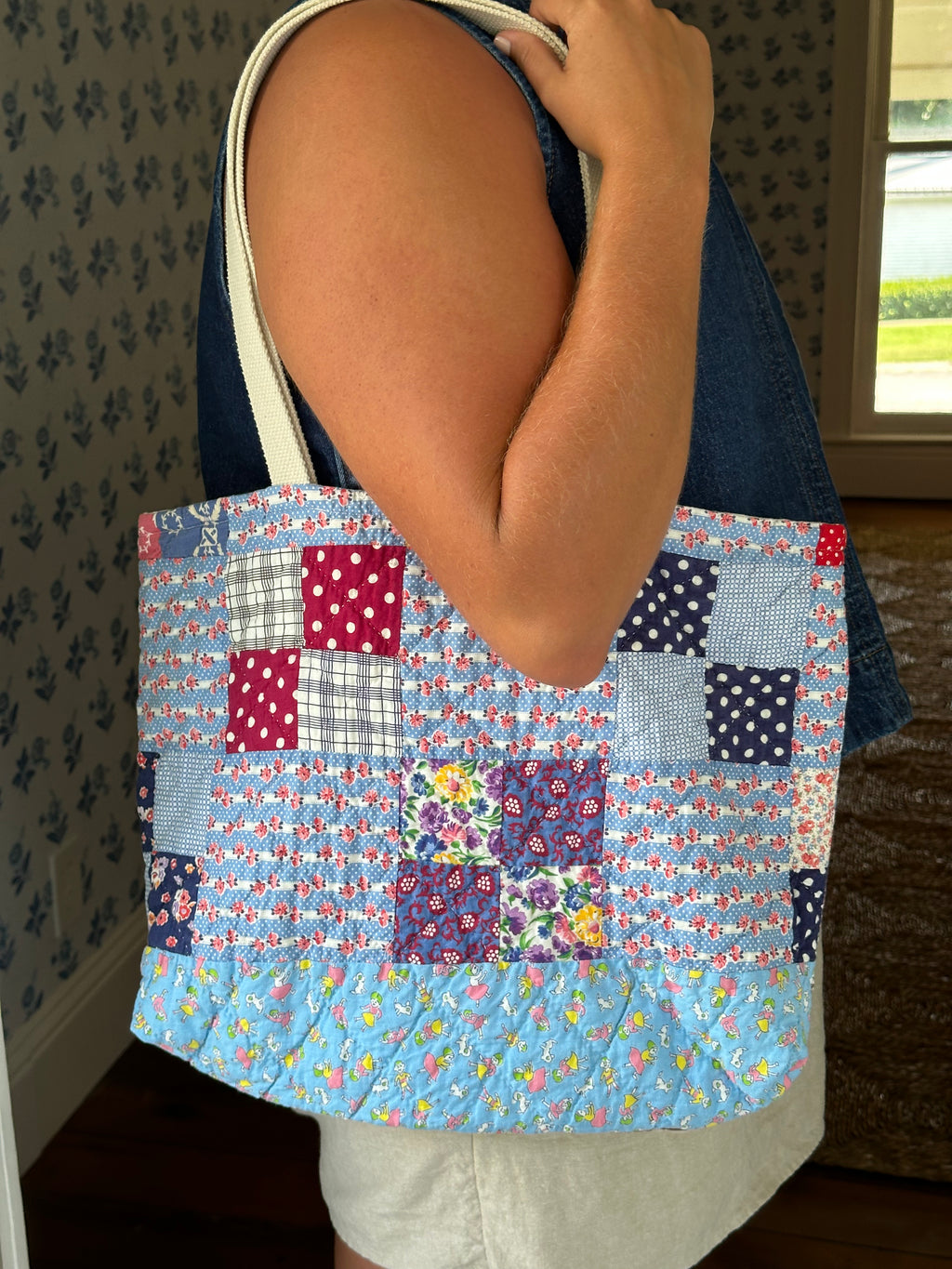 Four Square Quilt Tote & Pouch Set