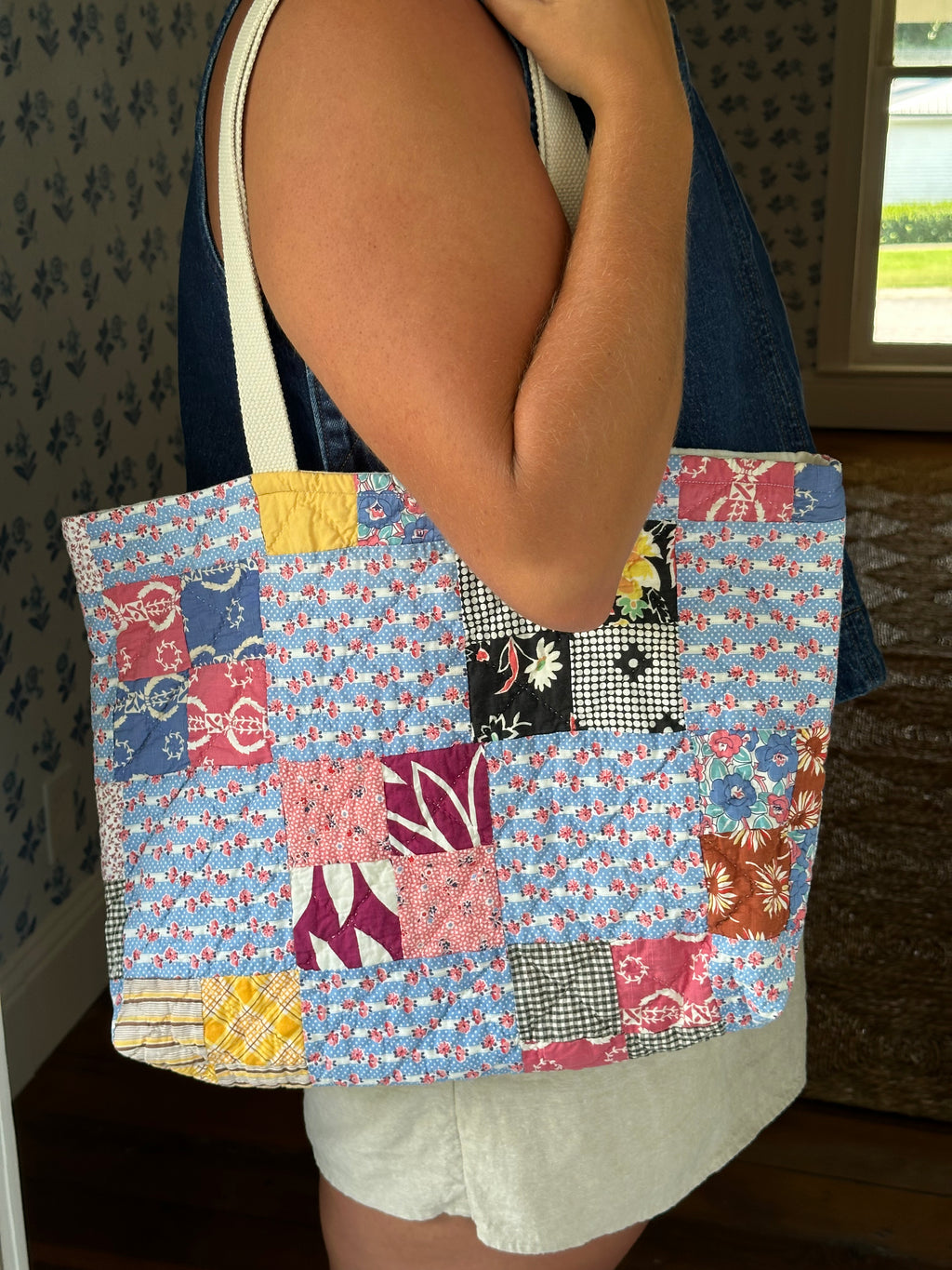 Four Square Quilt Tote & Pouch Set