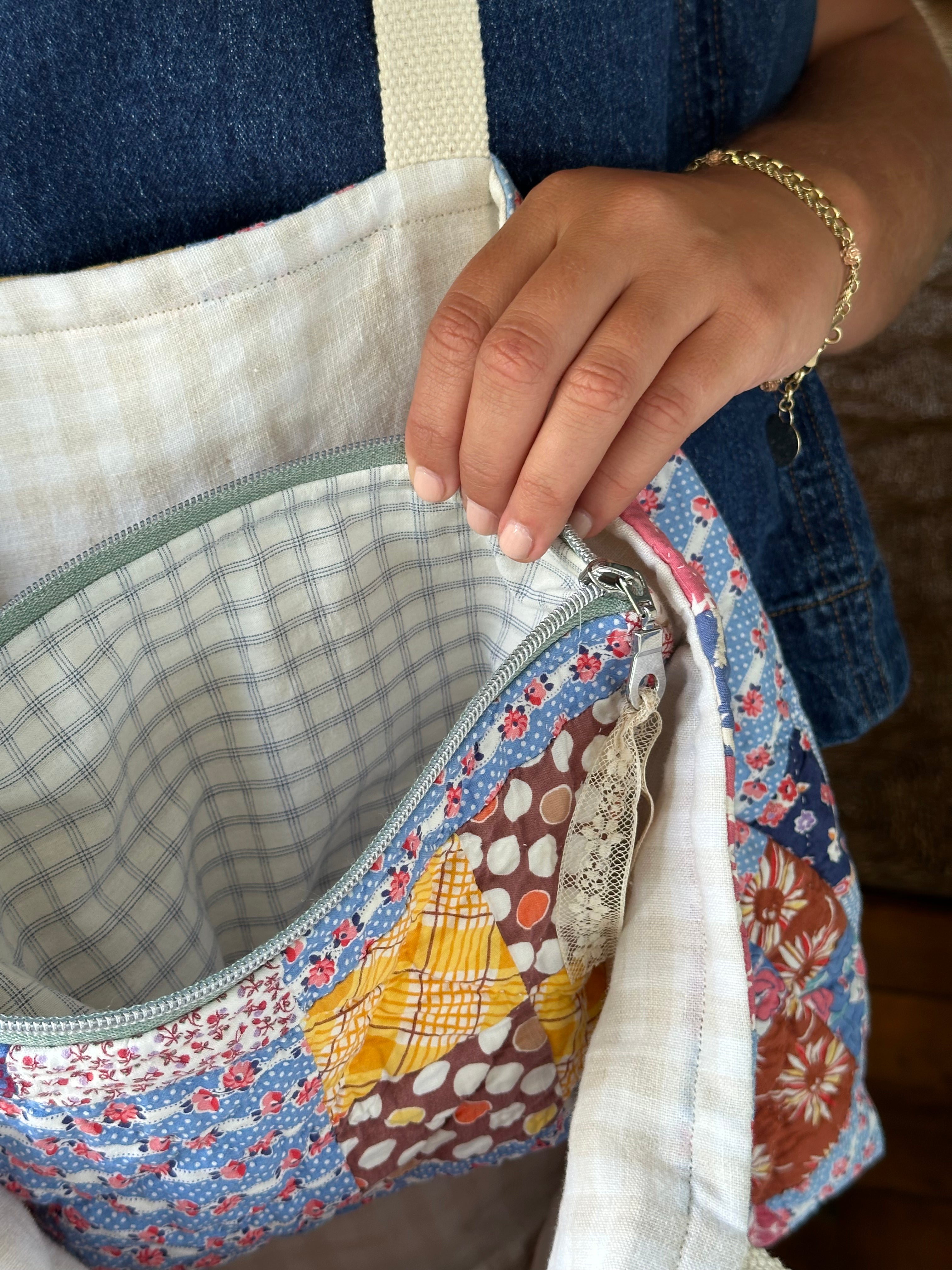 Four Square Quilt Tote & Pouch Set