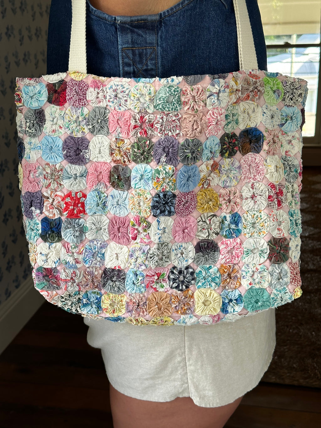 Yoyo Quilt Tote