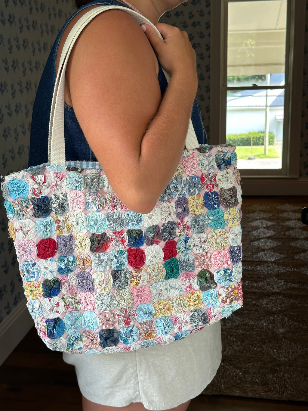 Yoyo Quilt Tote