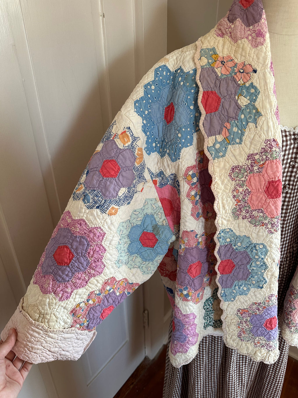 Pink Grandma's Garden Quilt Jacket