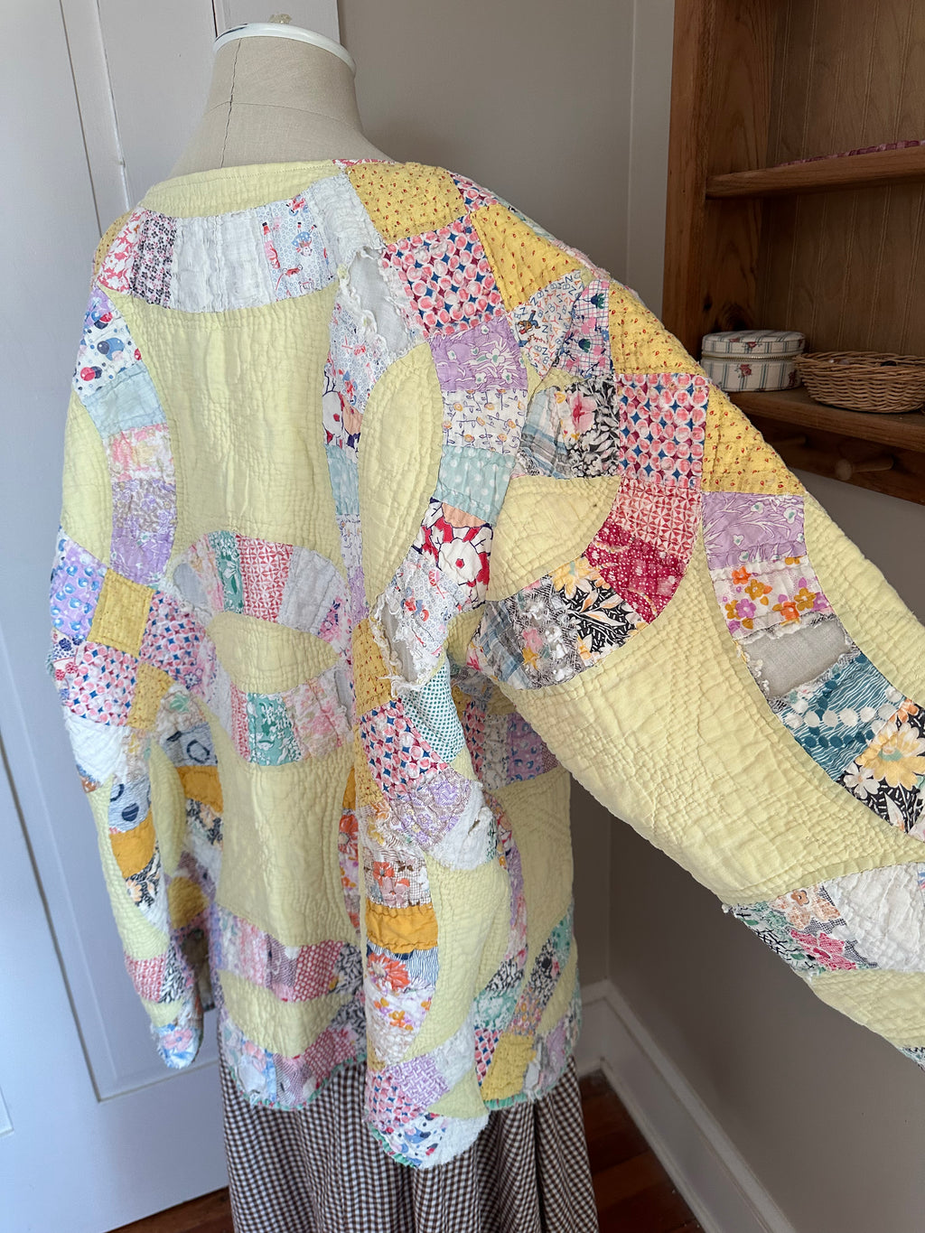Yellow Wedding Ring Quilt Jacket