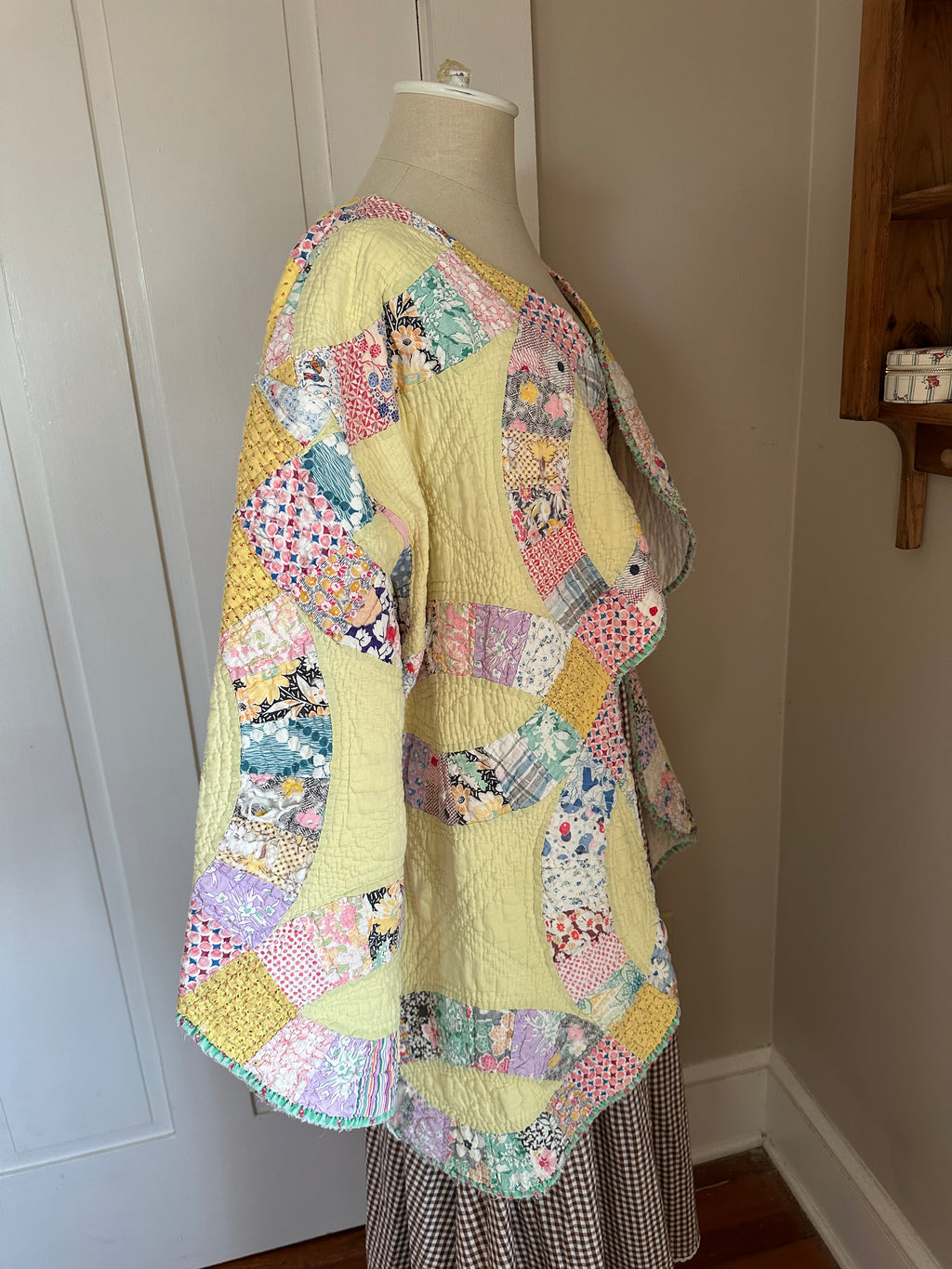 Yellow Wedding Ring Quilt Jacket
