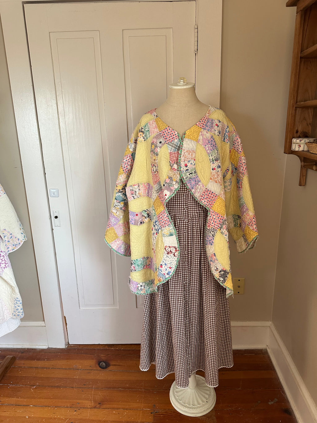 Yellow Wedding Ring Quilt Jacket