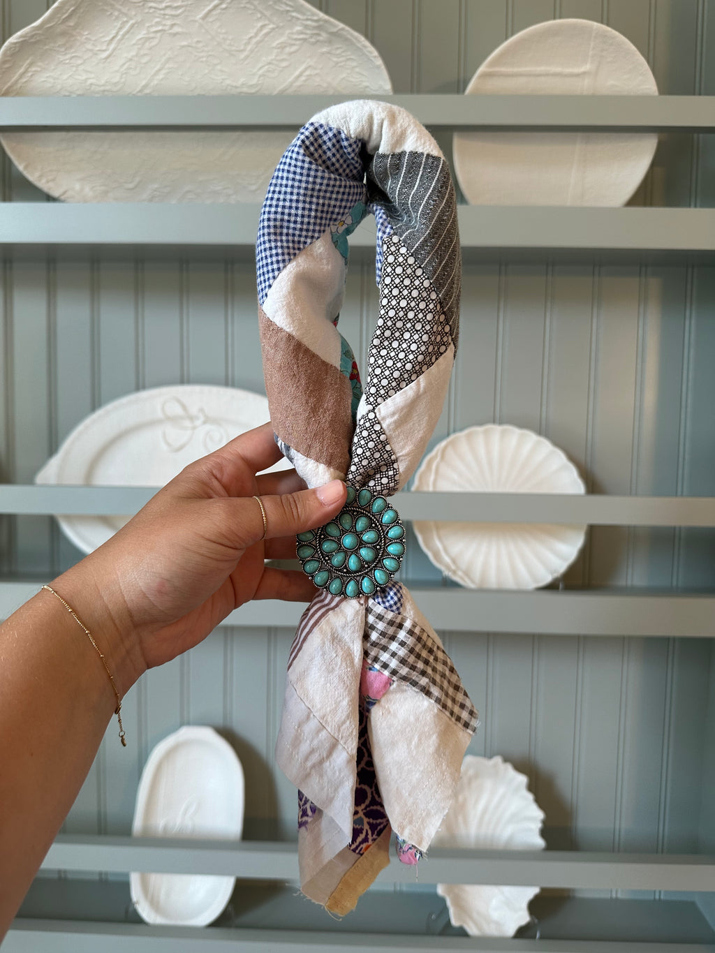 Quilt Top Bandana with Slide (07)