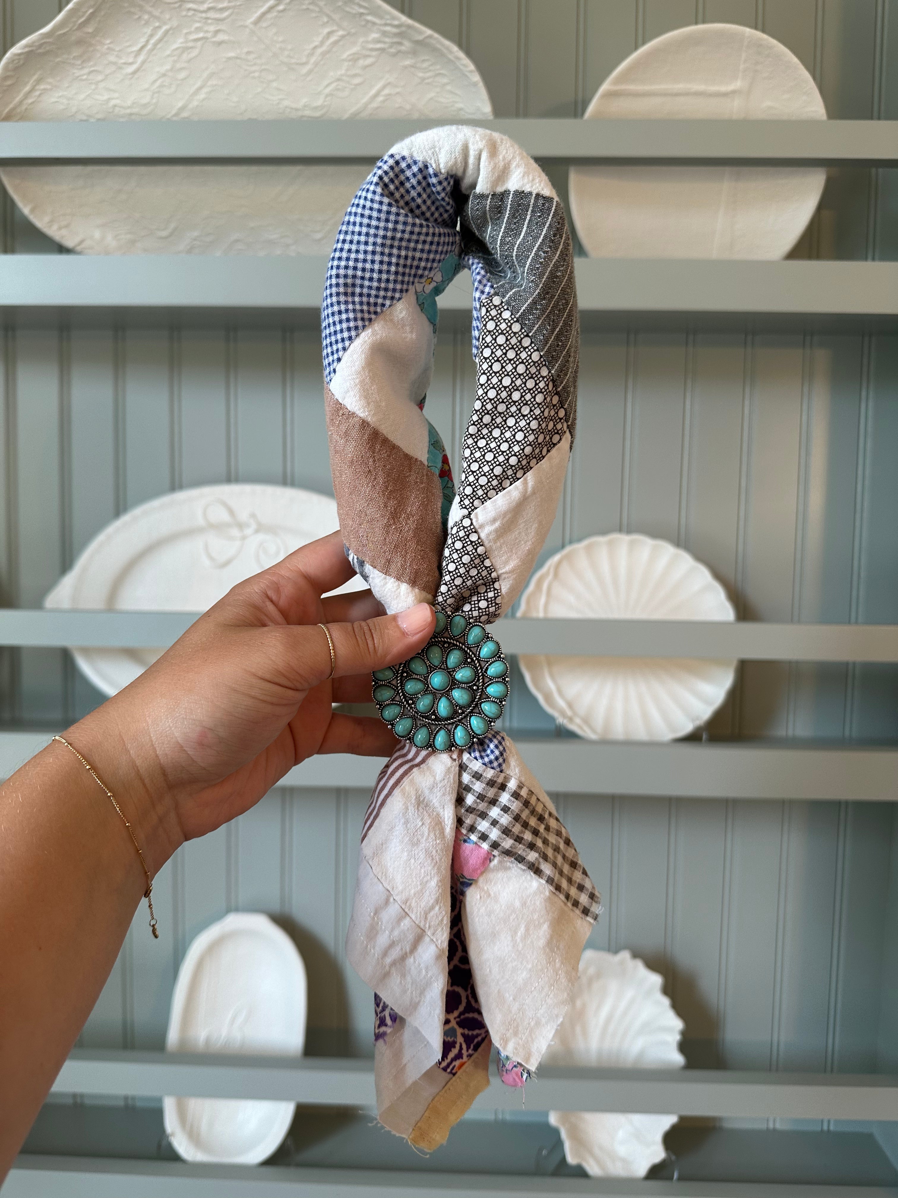 Quilt Top Bandana with Slide (07)