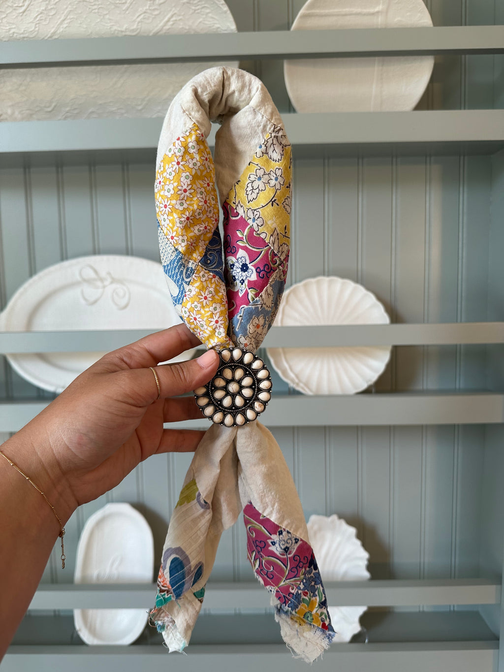 Quilt Top Bandana with Slide (01)