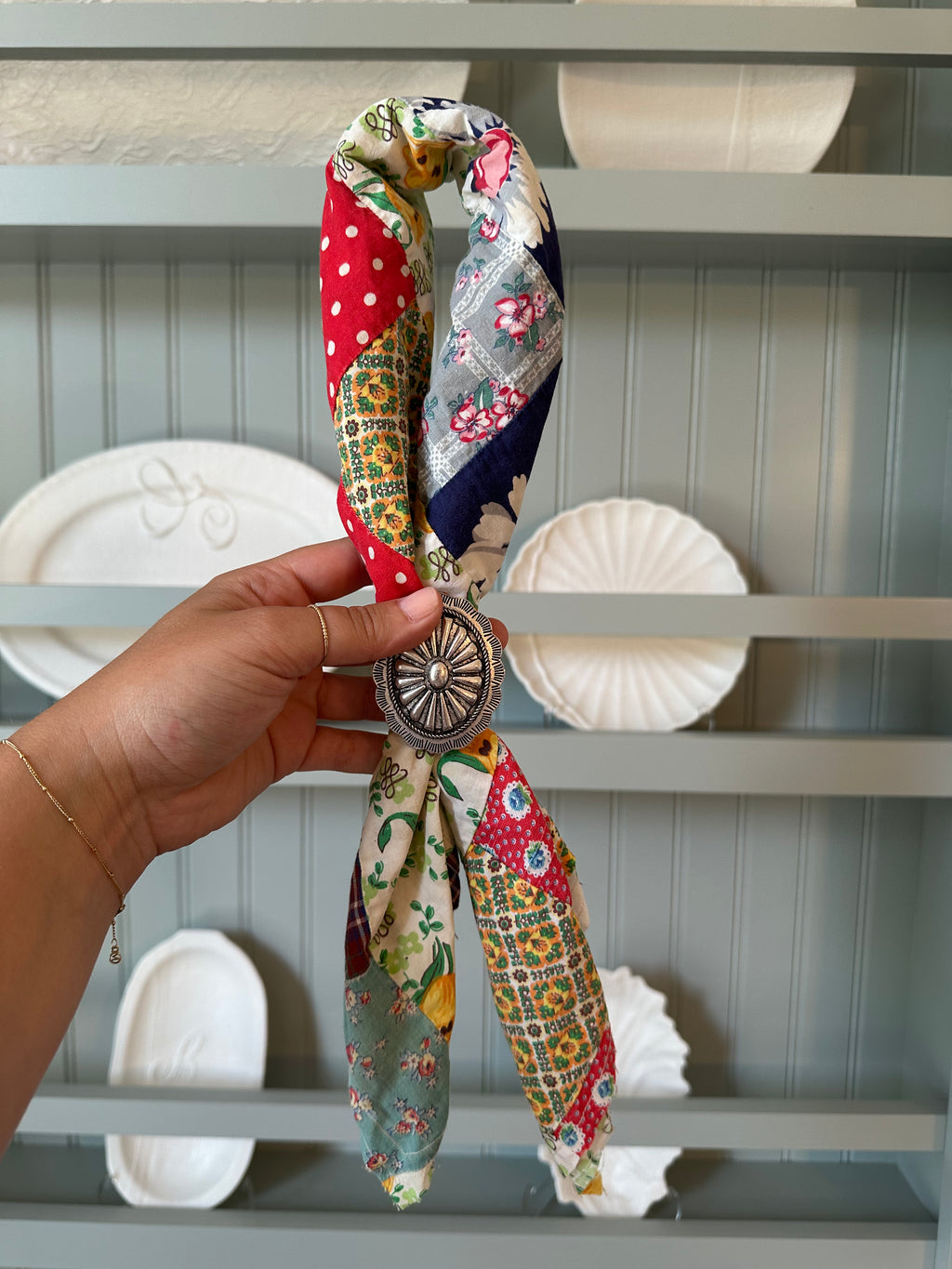 Quilt Top Bandana with Slide (04)
