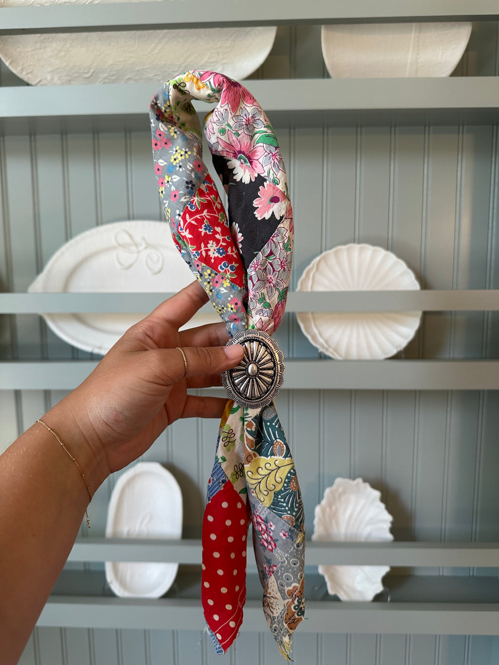 Quilt Top Bandana with Slide (06)