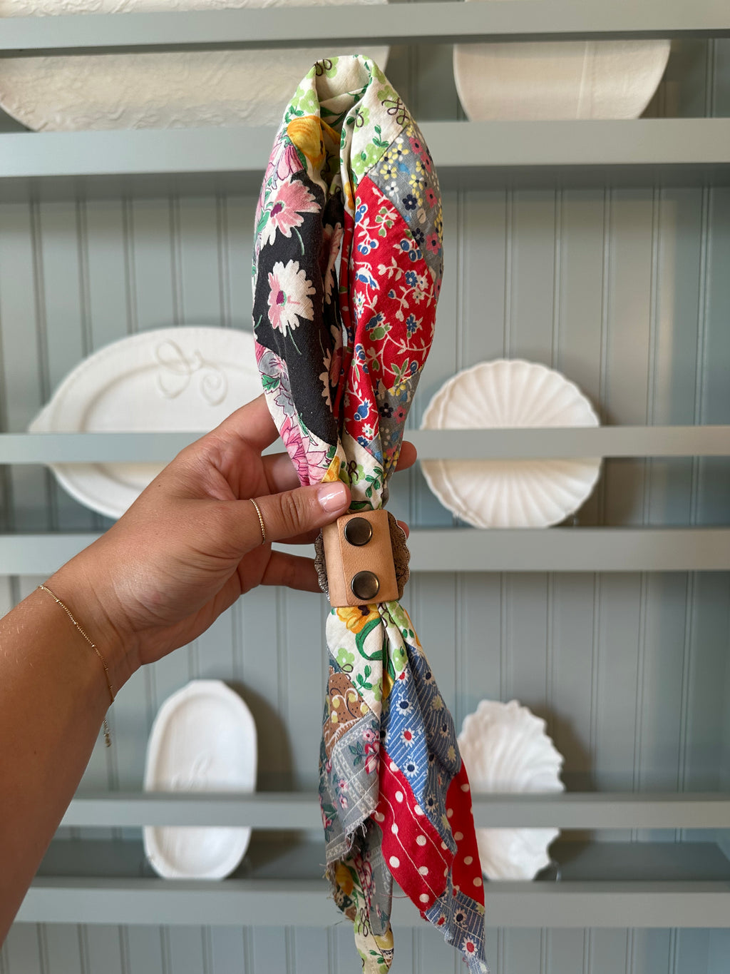 Quilt Top Bandana with Slide (06)