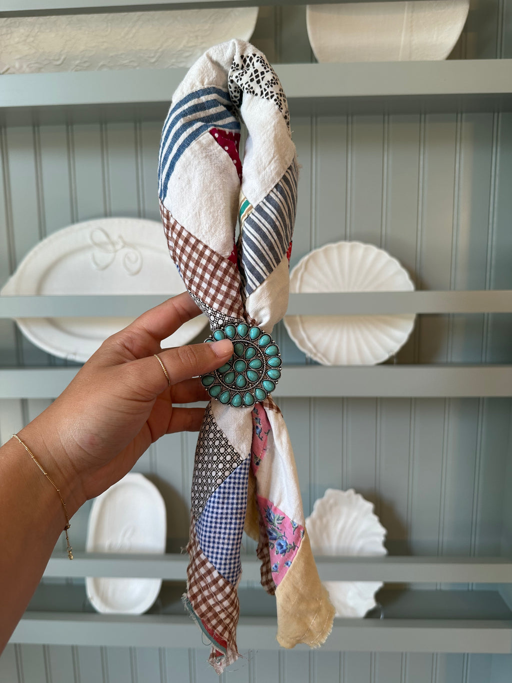 Quilt Top Bandana with Slide (09)