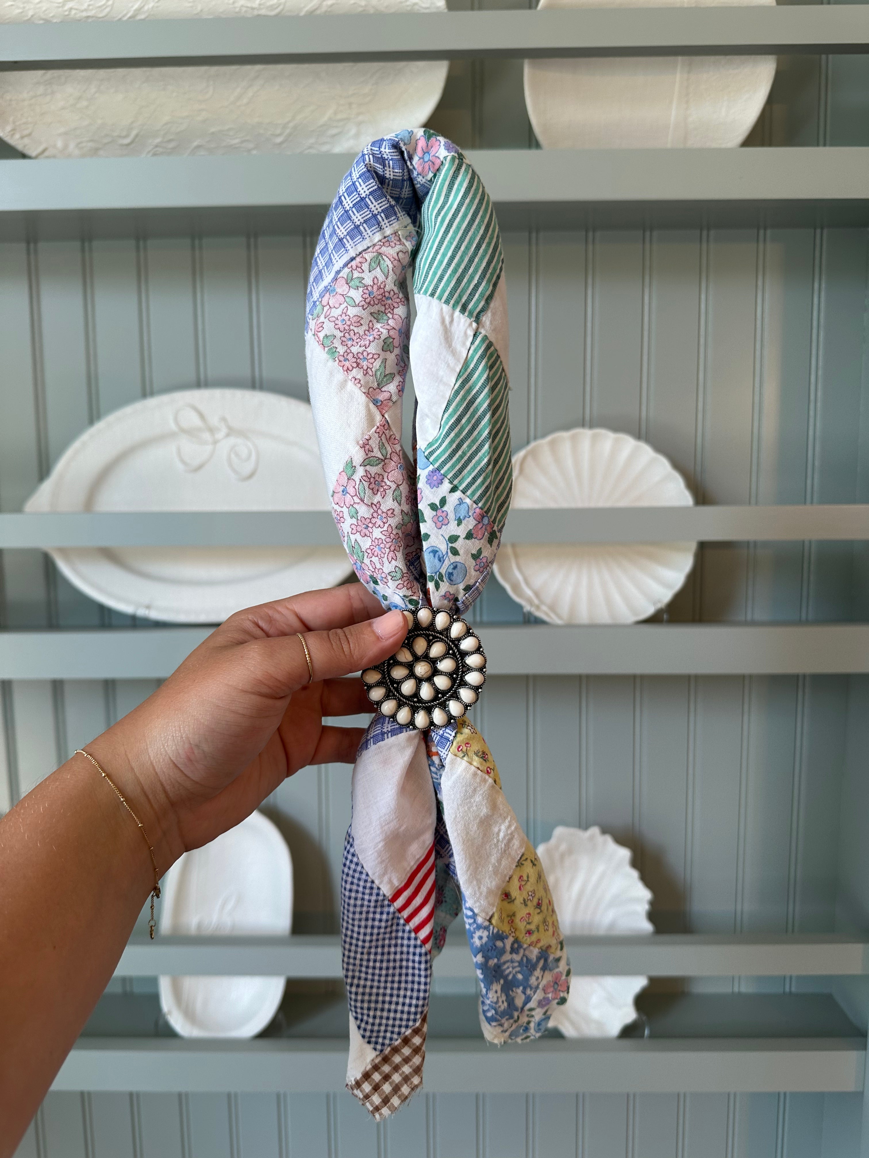 Quilt Top Bandana with Slide (12)