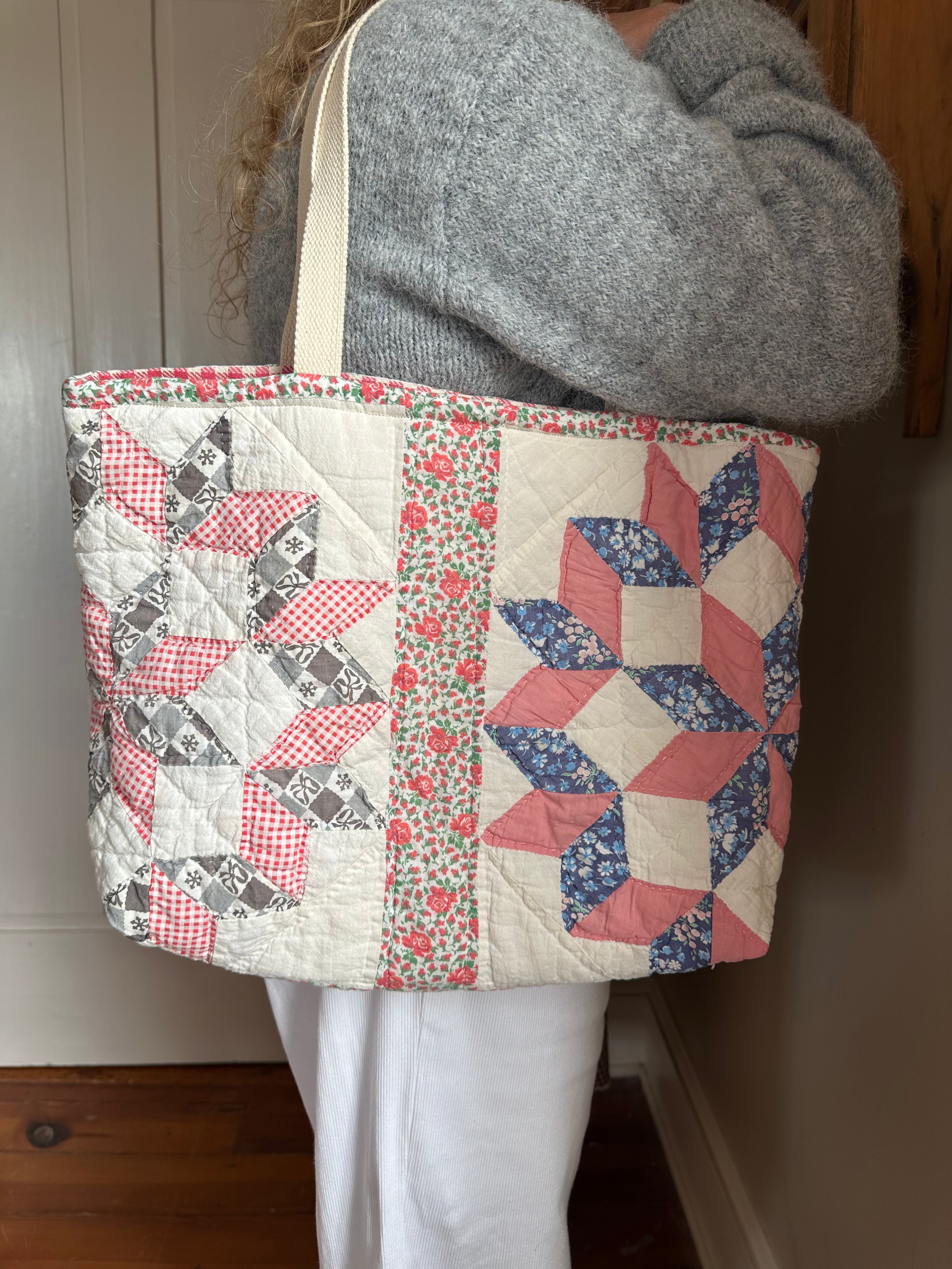 Star Quilt Tote Bag