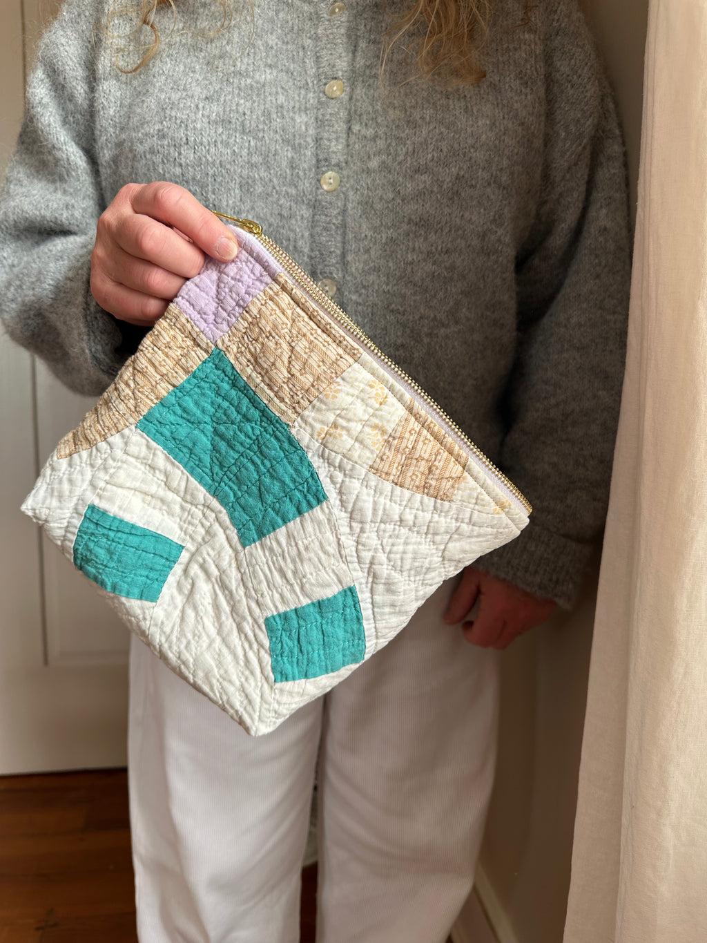 Wedding Ring Quilt Zipper Pouch