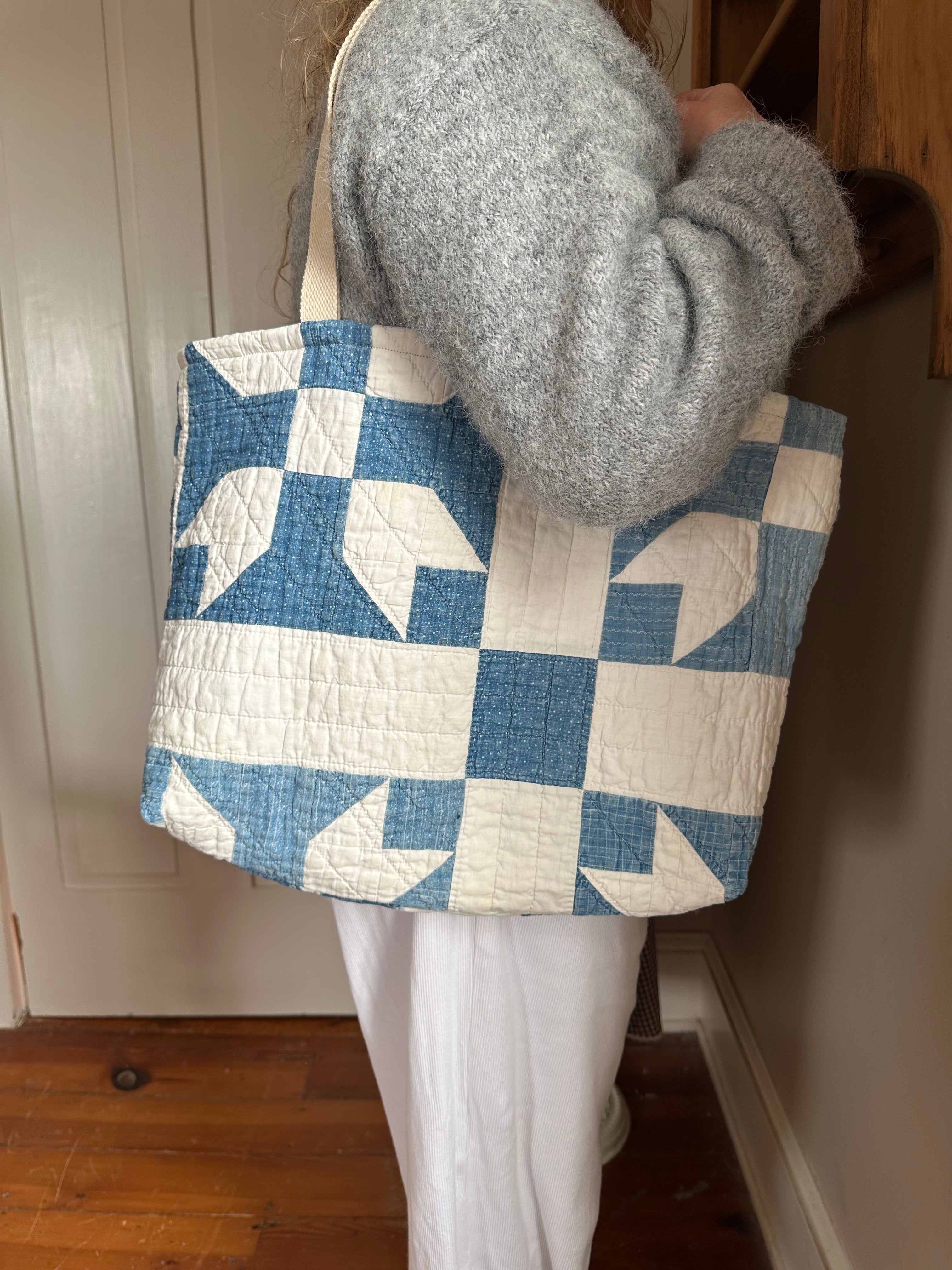 Ducks Foot Quilt Tote Bag & Pouch Set