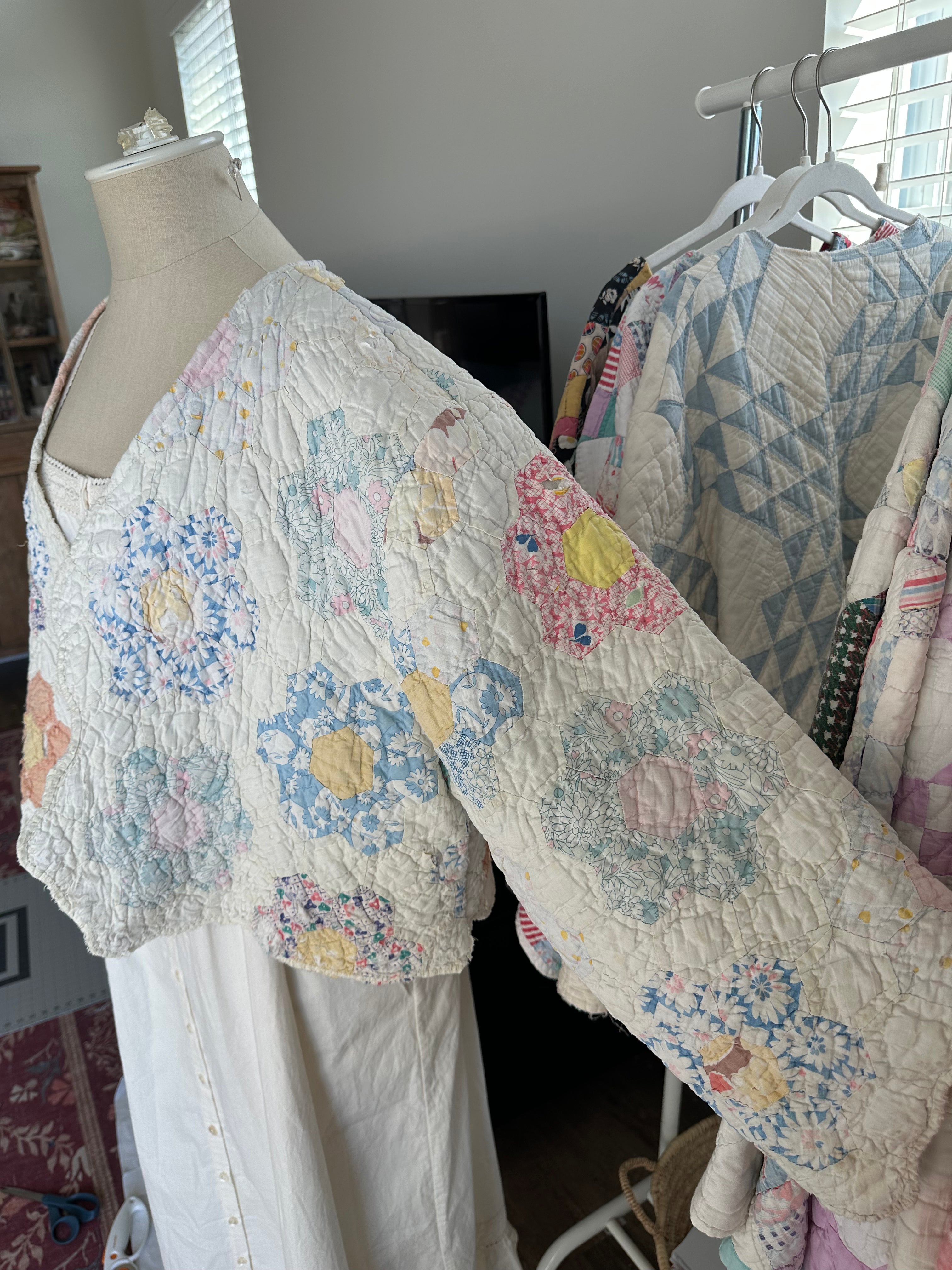 Hexie Flower Cropped Jacket