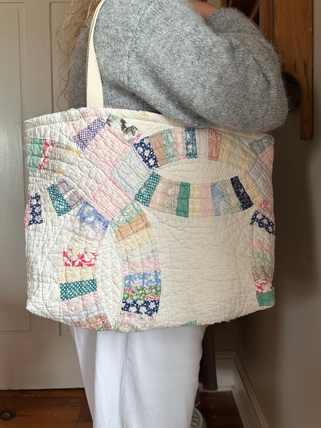 Wedding Ring Quilt Tote Bag & Pouch Set
