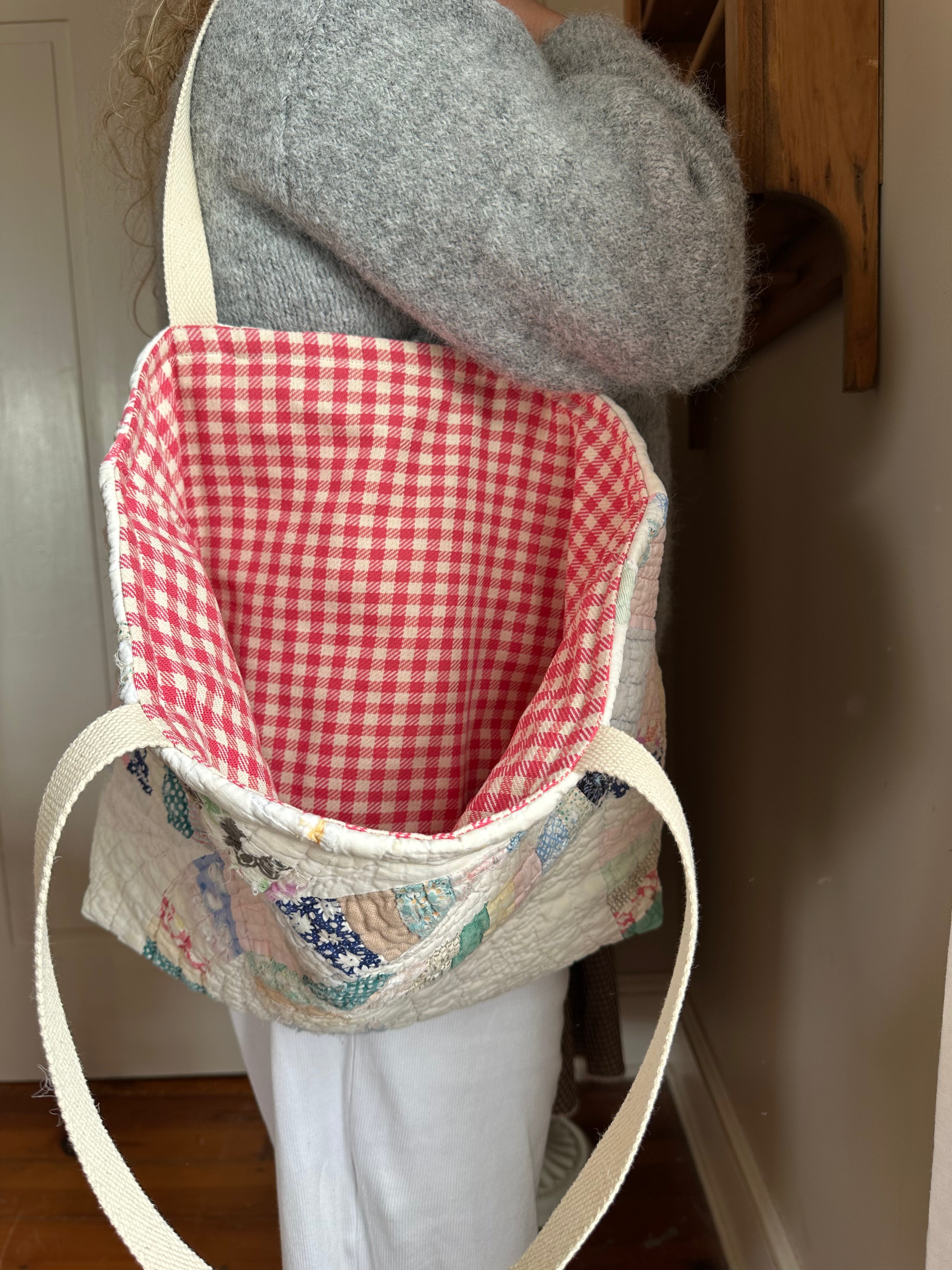 Wedding Ring Quilt Tote Bag & Pouch Set