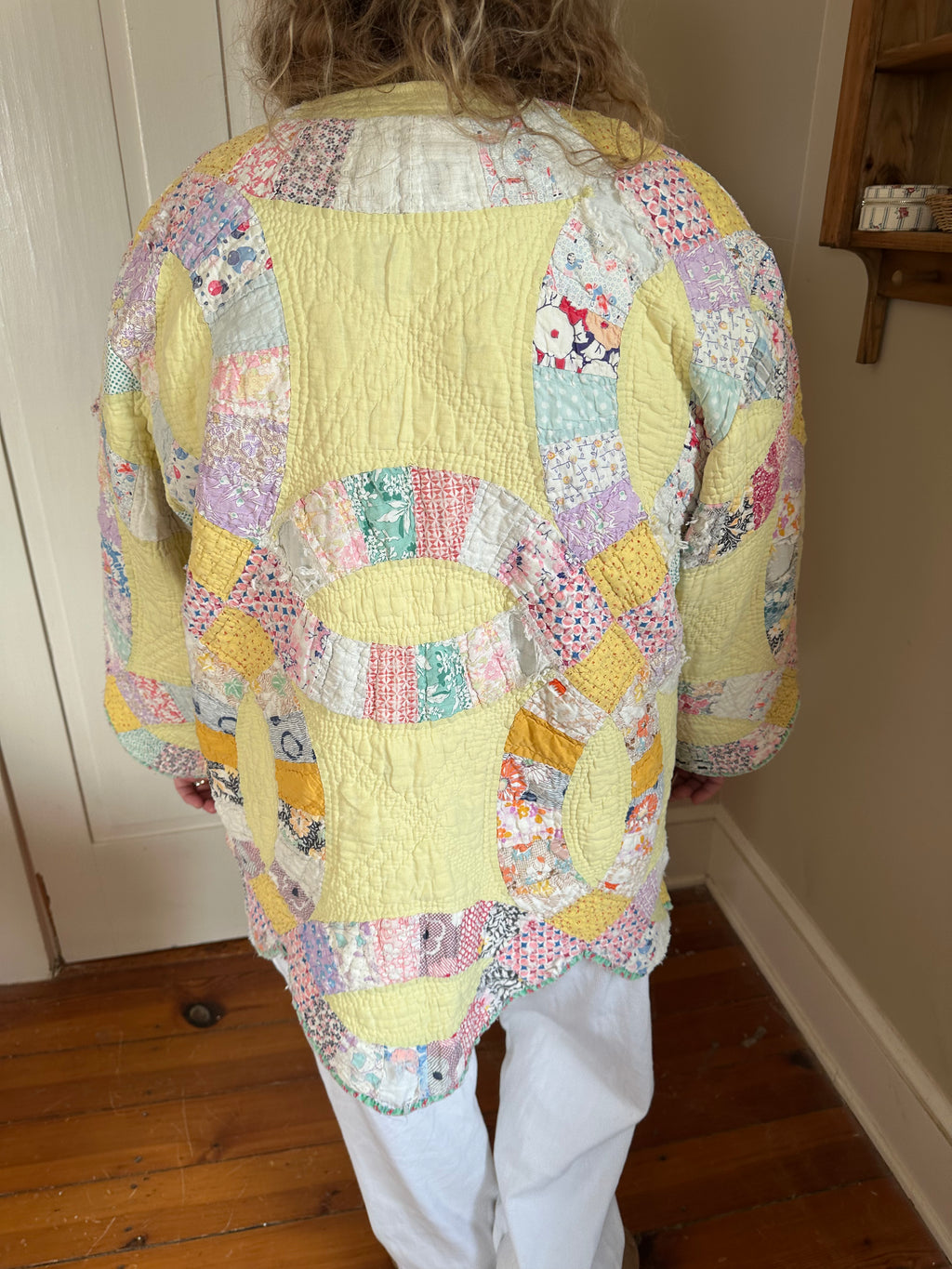 Yellow Wedding Ring Quilt Jacket