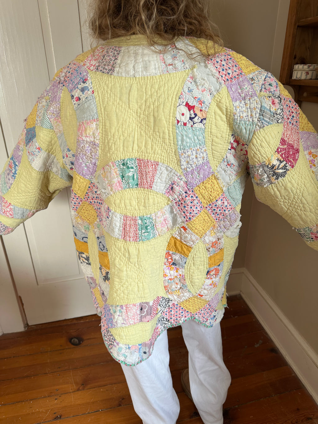 Yellow Wedding Ring Quilt Jacket