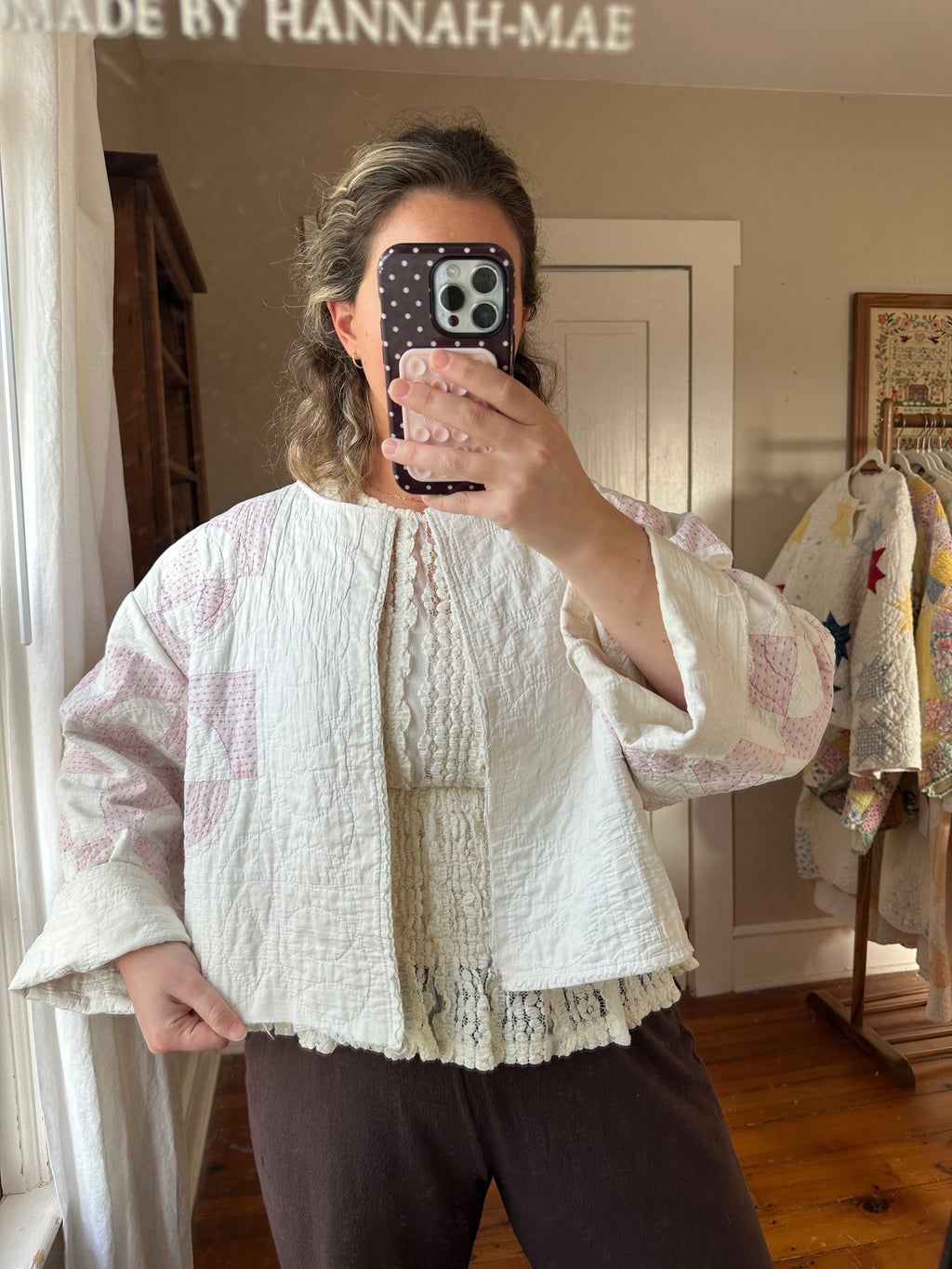 Cropped Circle Quilt Jacket