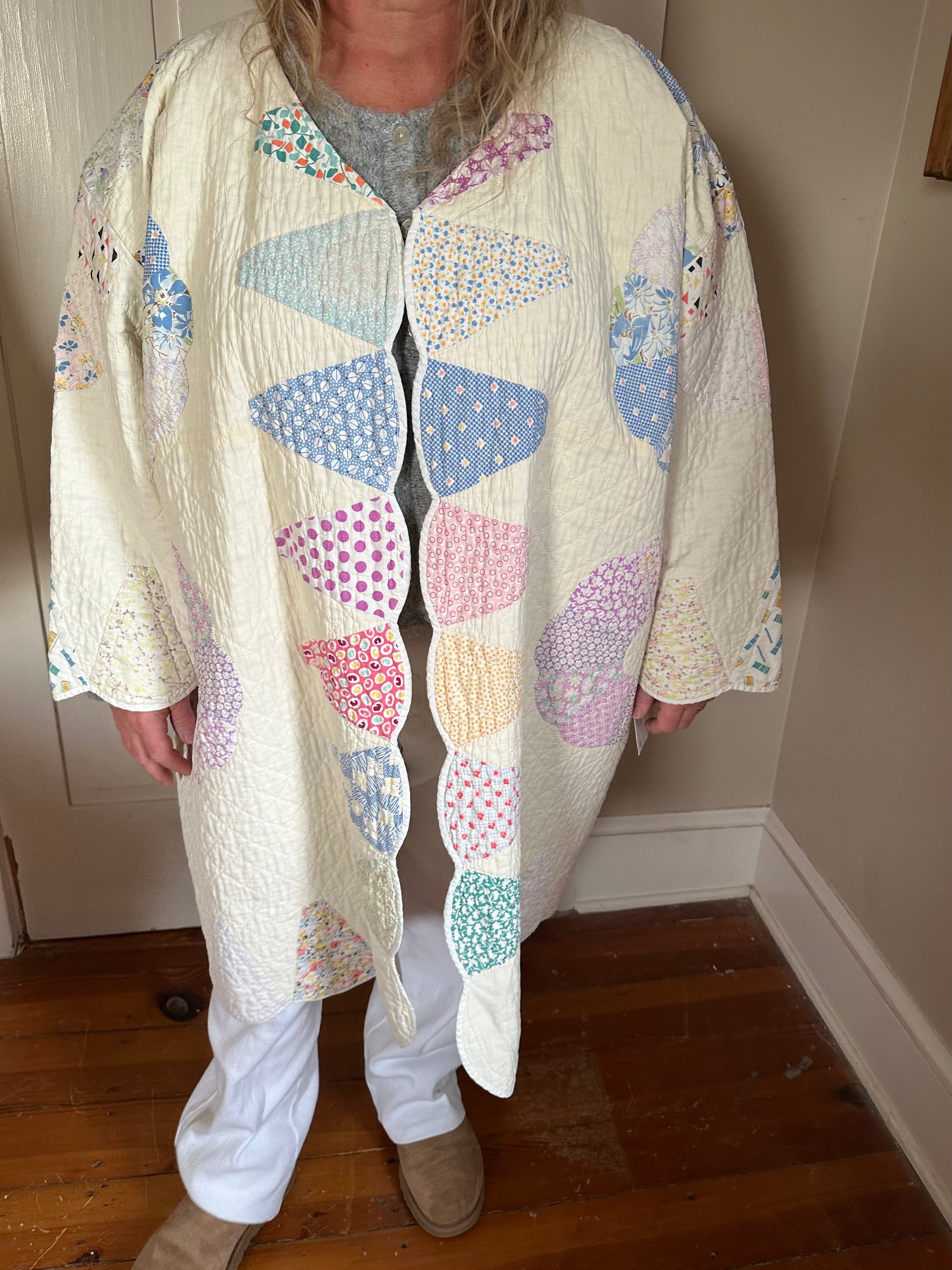 Rainbow Dresden Plate Quilt Jacket - PLUS SIZE!