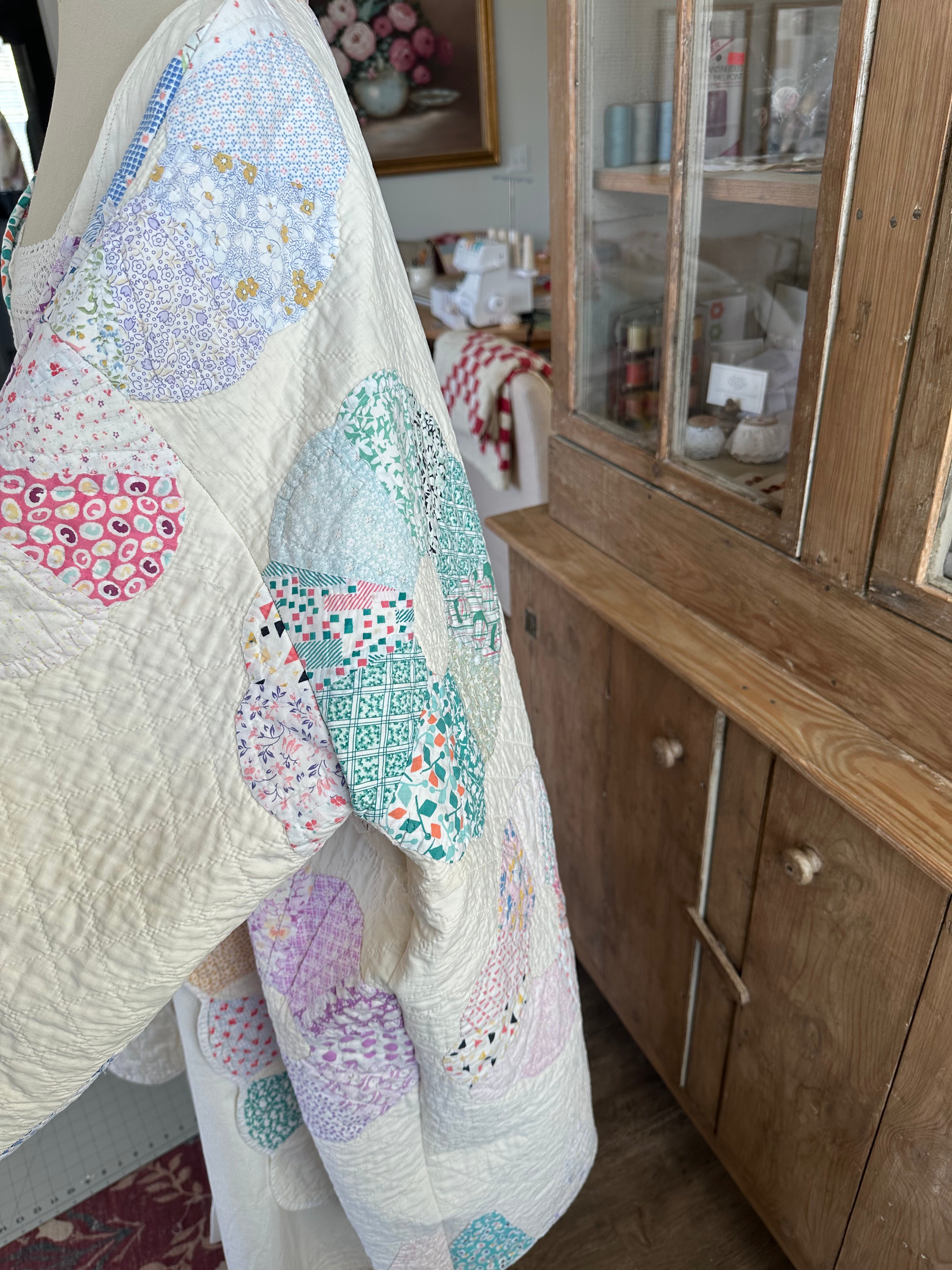 Rainbow Dresden Plate Quilt Jacket - PLUS SIZE!