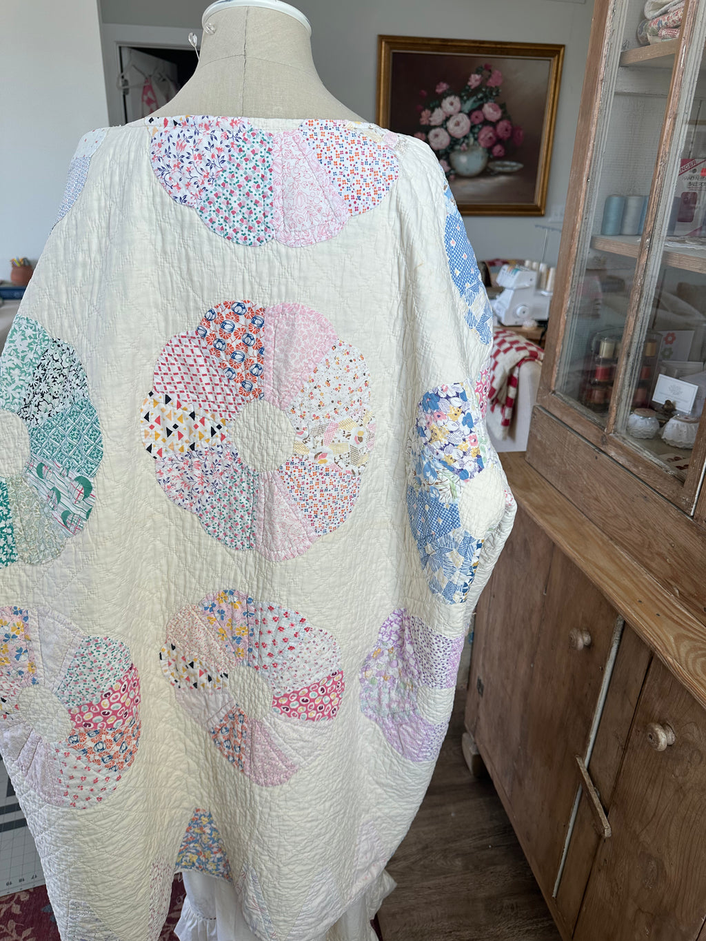 Rainbow Dresden Plate Quilt Jacket - PLUS SIZE!