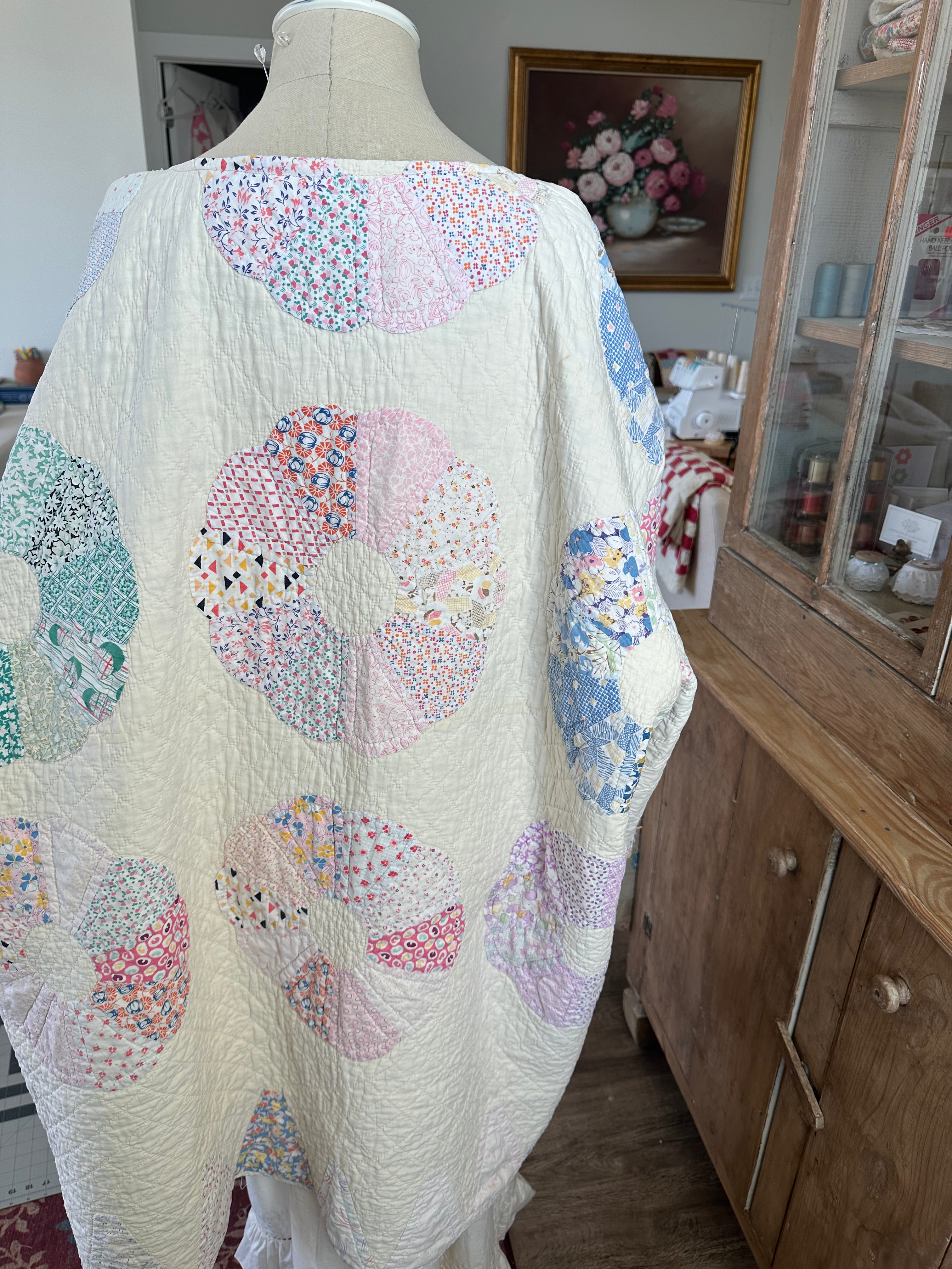 Rainbow Dresden Plate Quilt Jacket - PLUS SIZE!
