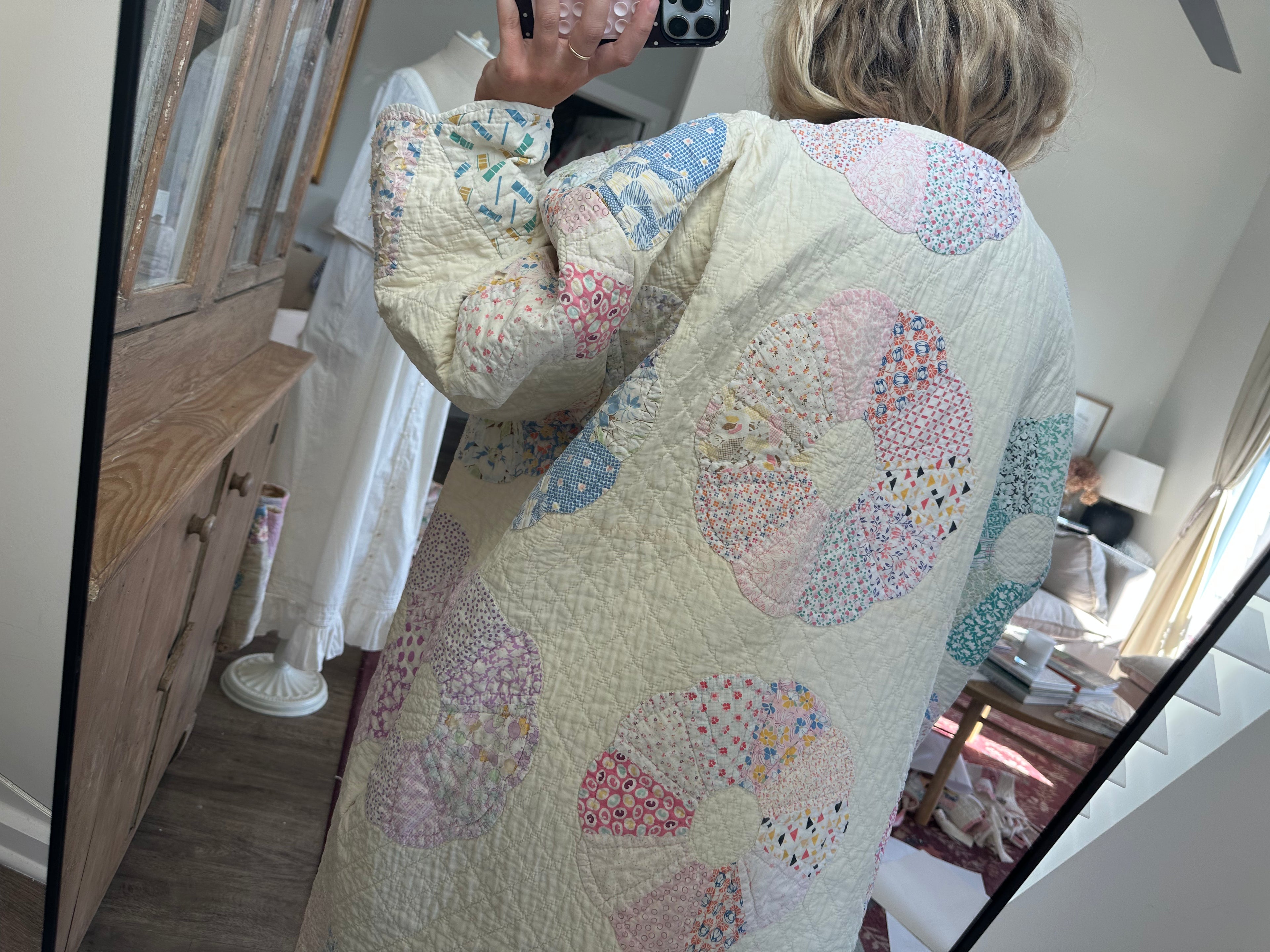 Rainbow Dresden Plate Quilt Jacket - PLUS SIZE!