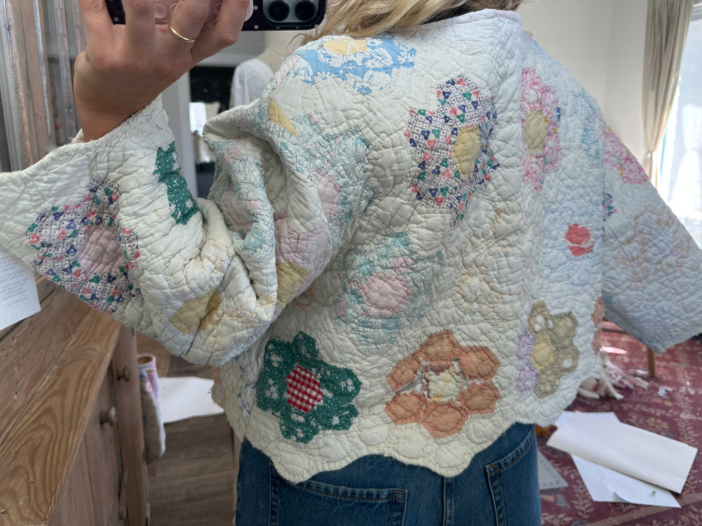 Hexie Flower Cropped Jacket
