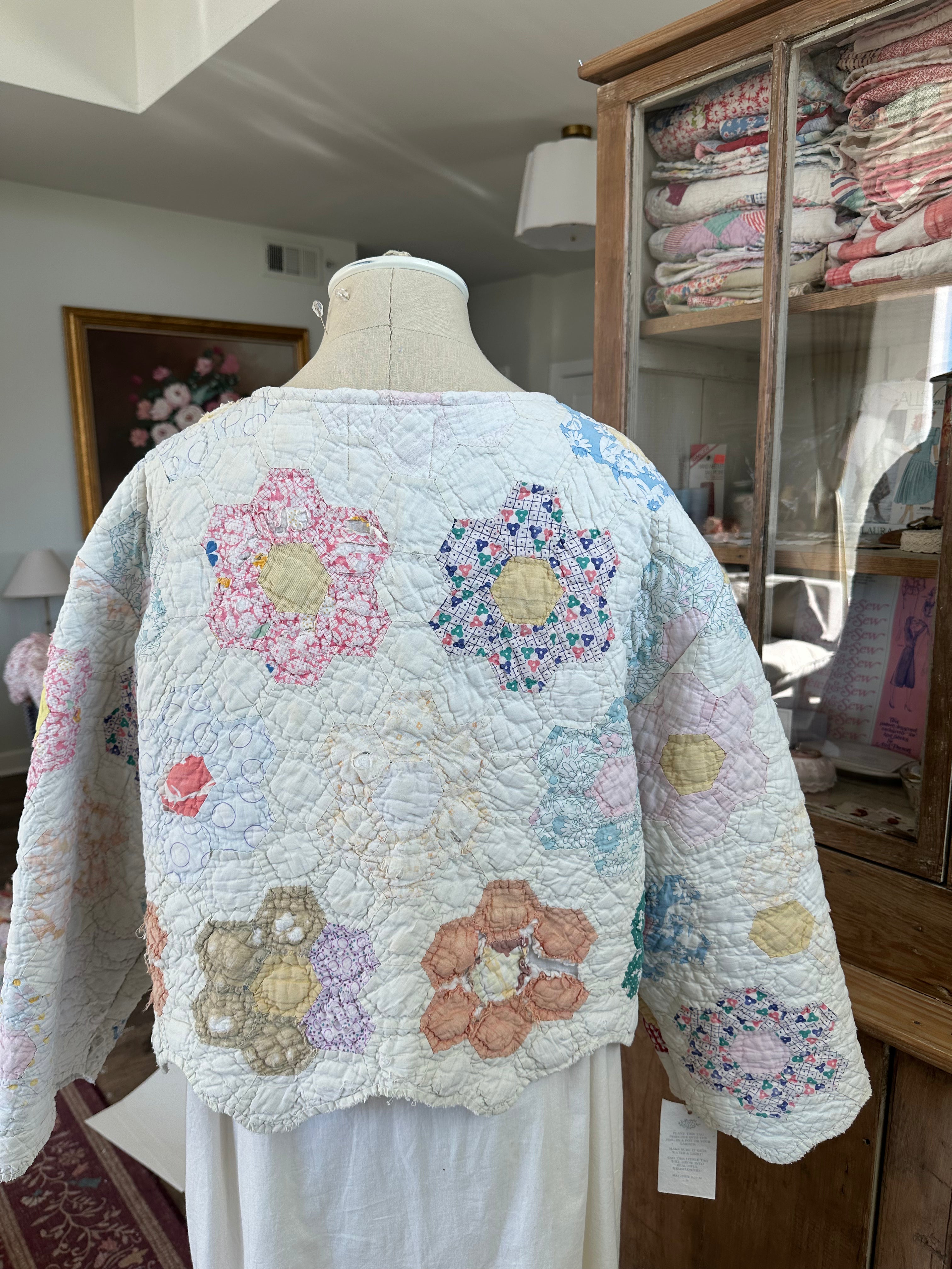 Hexie Flower Cropped Jacket