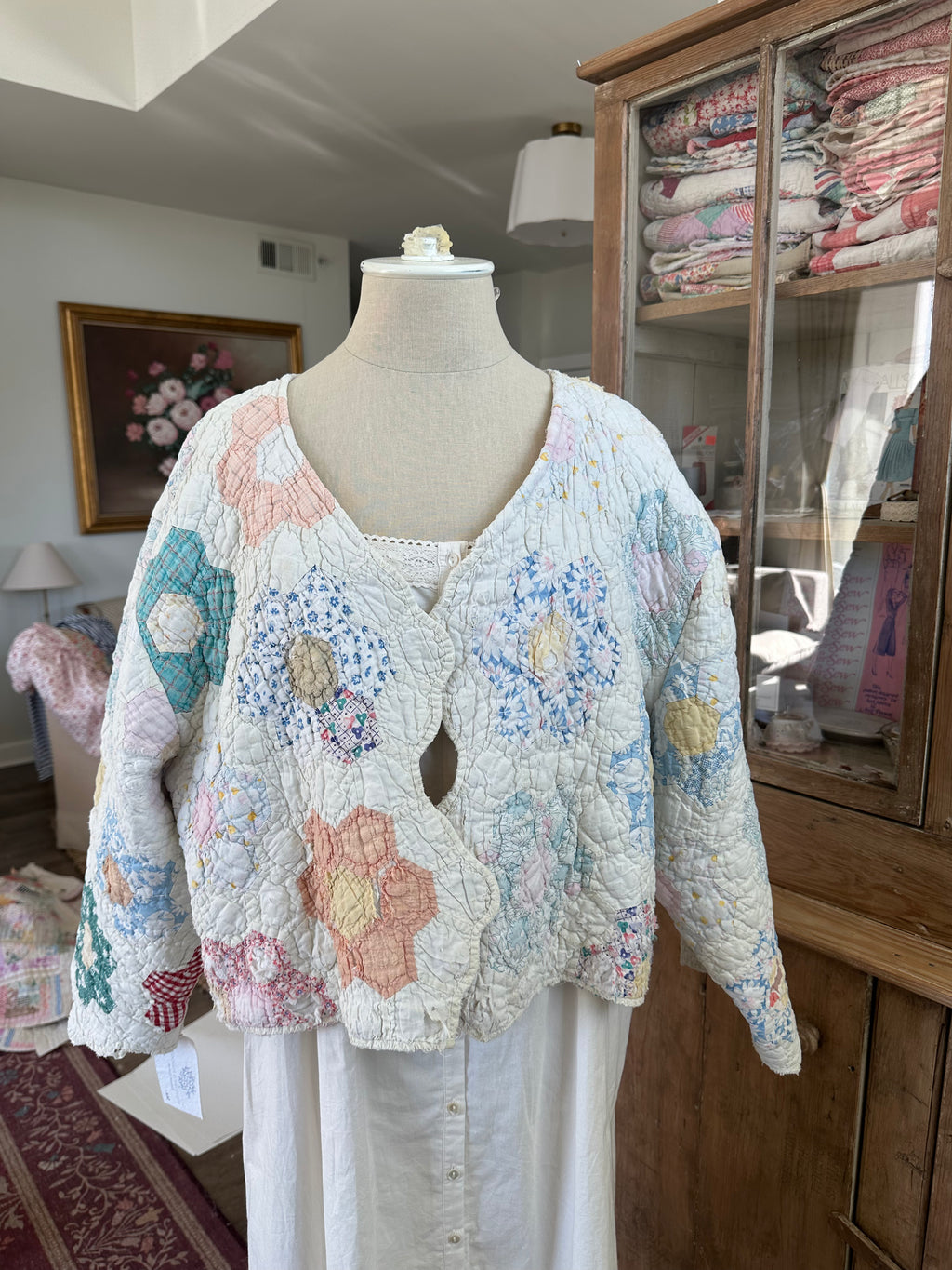 Hexie Flower Cropped Jacket