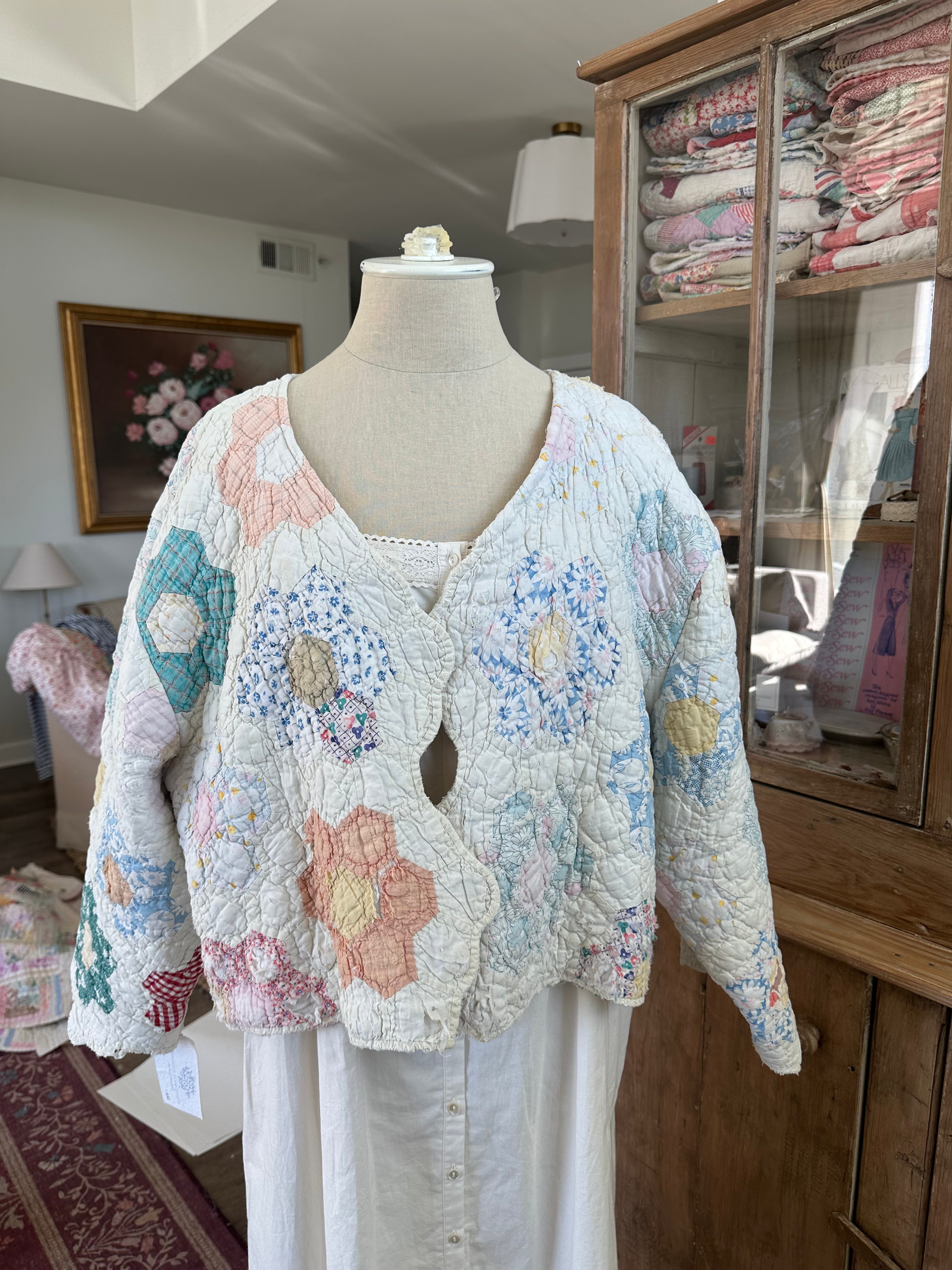 Hexie Flower Cropped Jacket