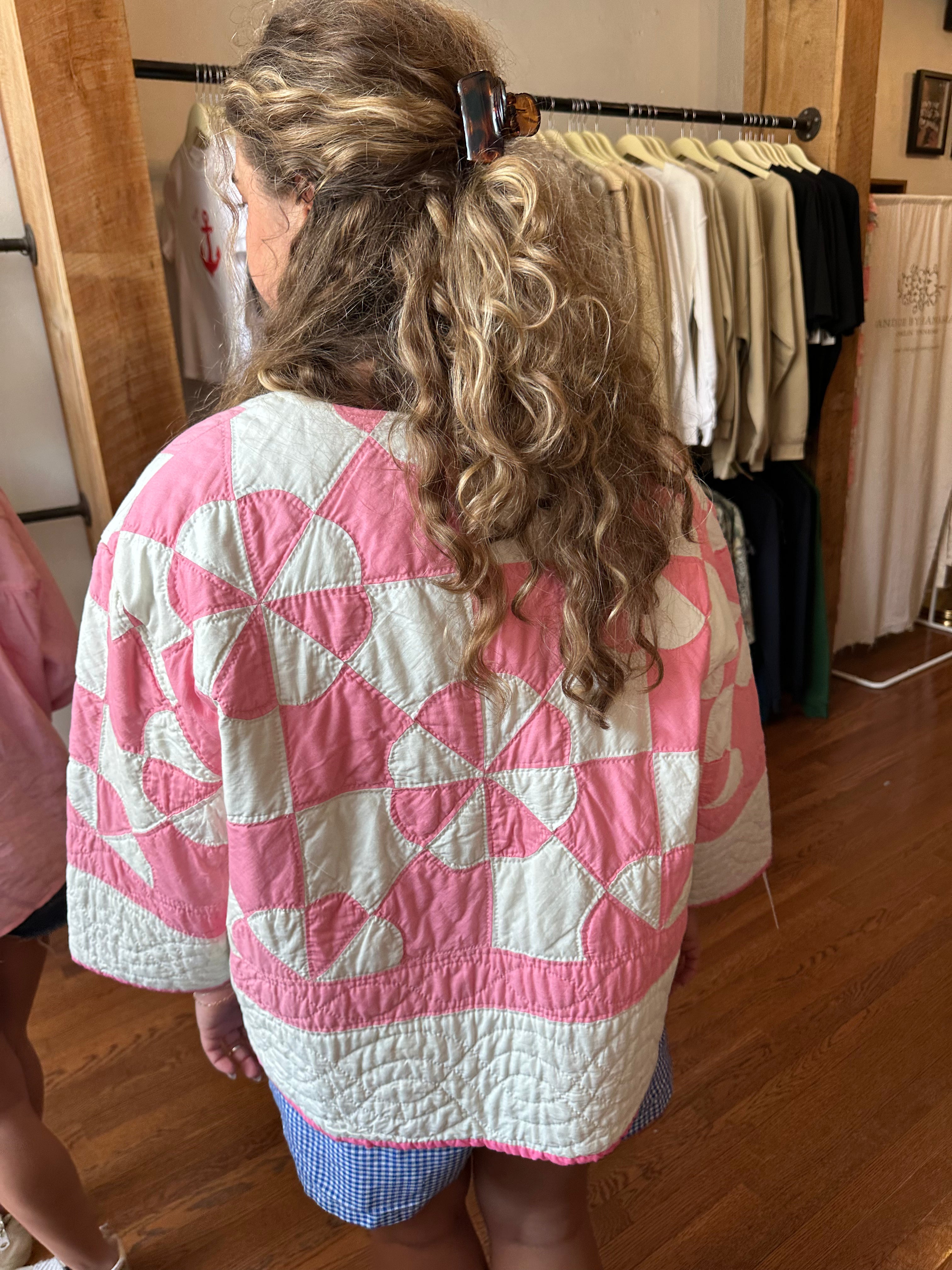 Pink “Hearts & Gizzards” Quilt Jacket