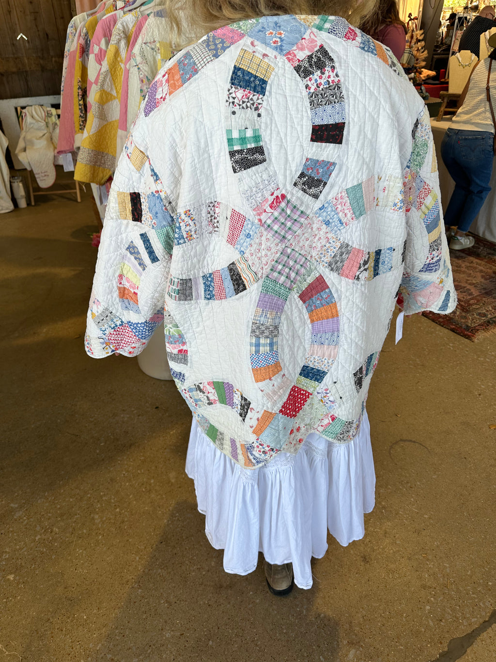 White Wedding Ring Quilt Jacket