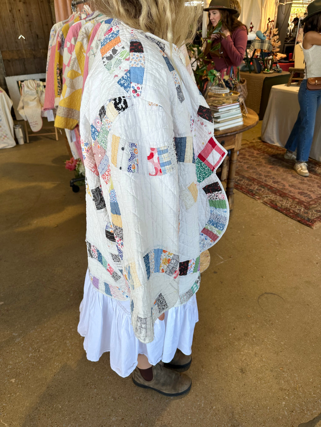 White Wedding Ring Quilt Jacket